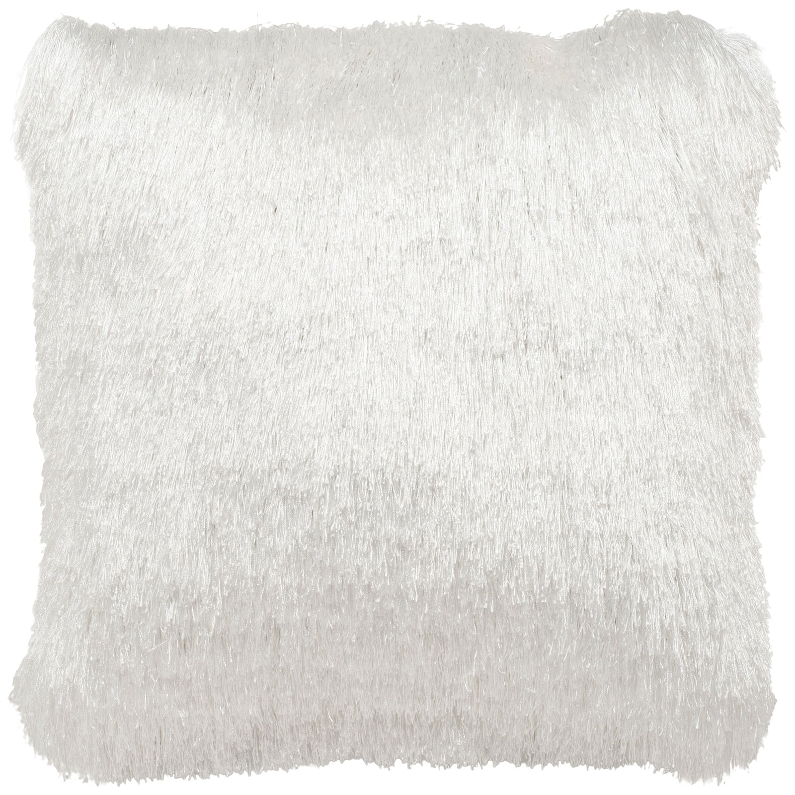 Plush pearl shag covers this square pillow for inviting texture || PPL210A-2020 || front_studio