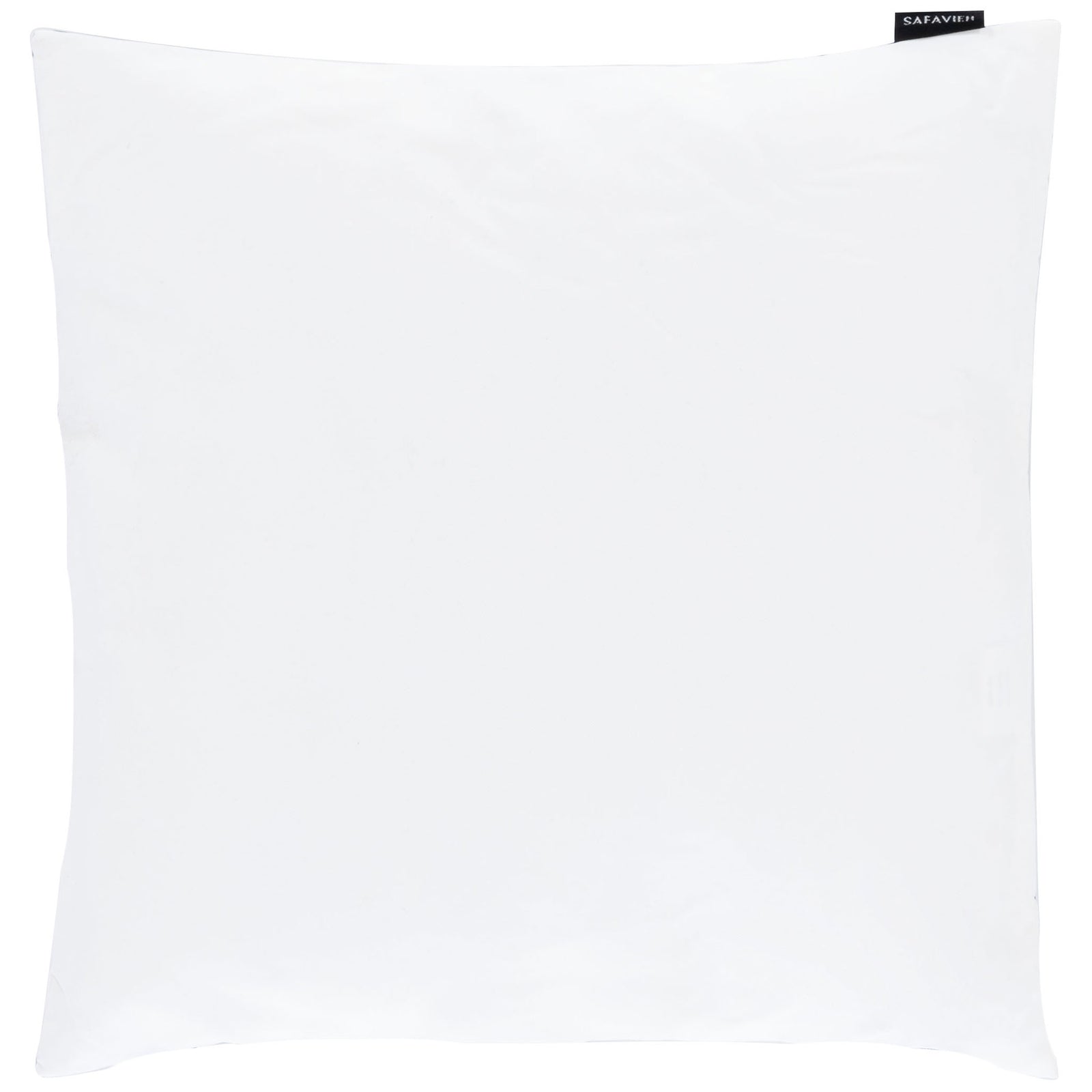 Plain white fabric on the reverse gives this orange accent pillow a polished finish. || PPL262F-1818 || back_studio