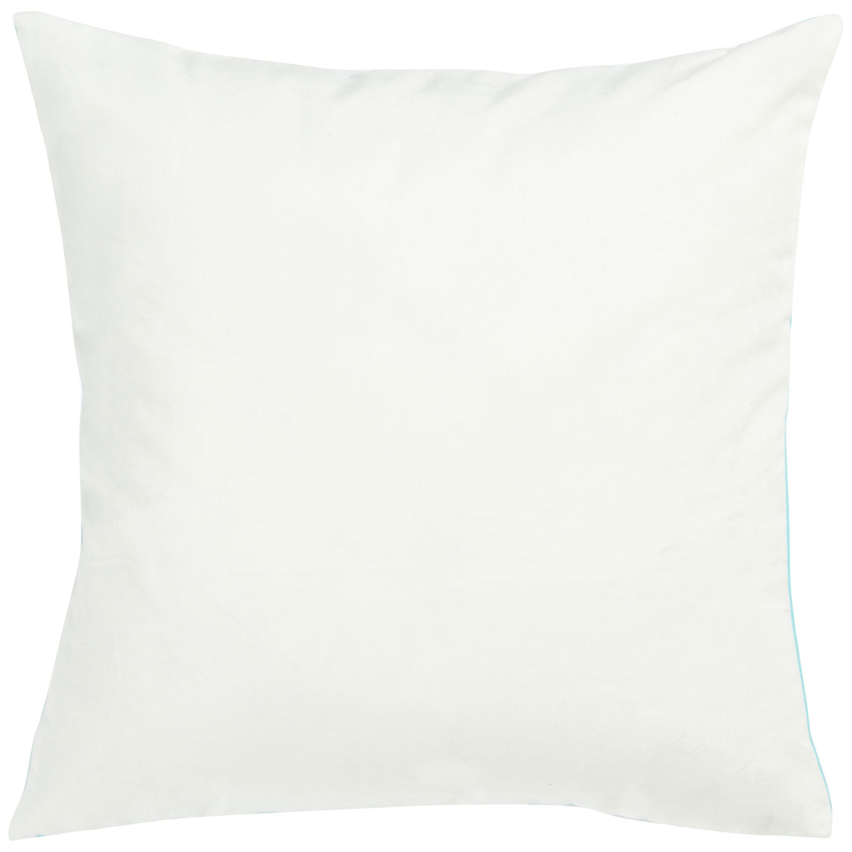 A smooth white reverse gives this square accent pillow a clean, versatile finish || PPL263C-1818 || back_studio