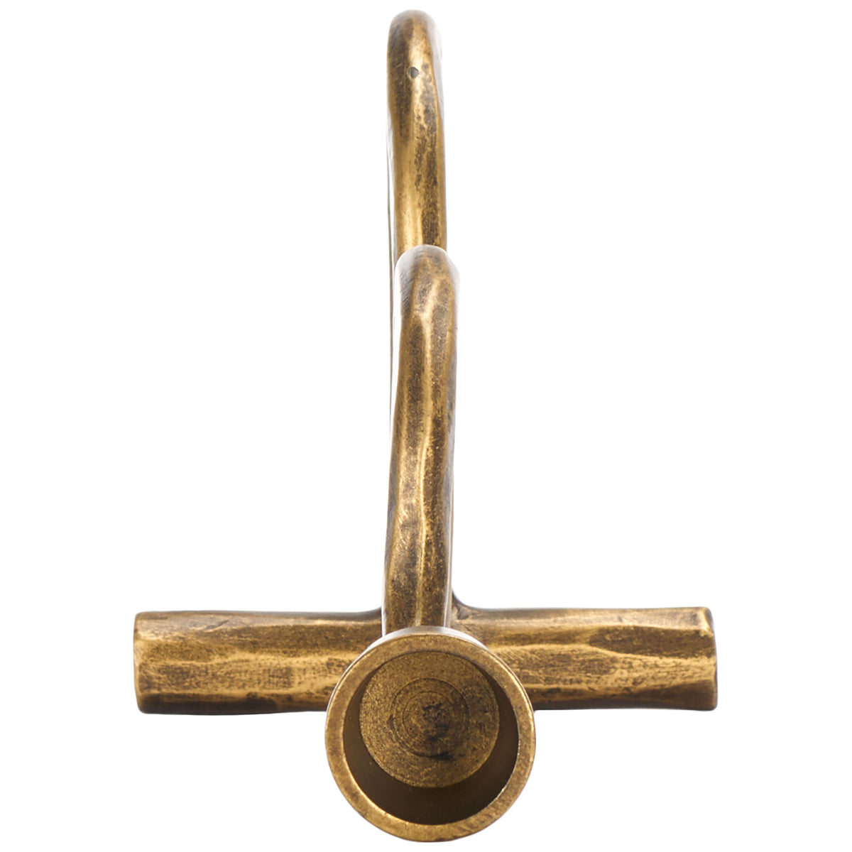 The round taper cup and cylindrical crossbar foot show off the holder's warm gold metalwork. || RDC2500A-SET2 || top_partial_studio
