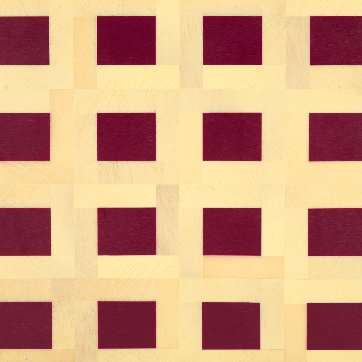 Burgundy squares form a rhythmic motif against the box's pale yellow marbled finish || RDC5005A-SET2 || swatch_studio