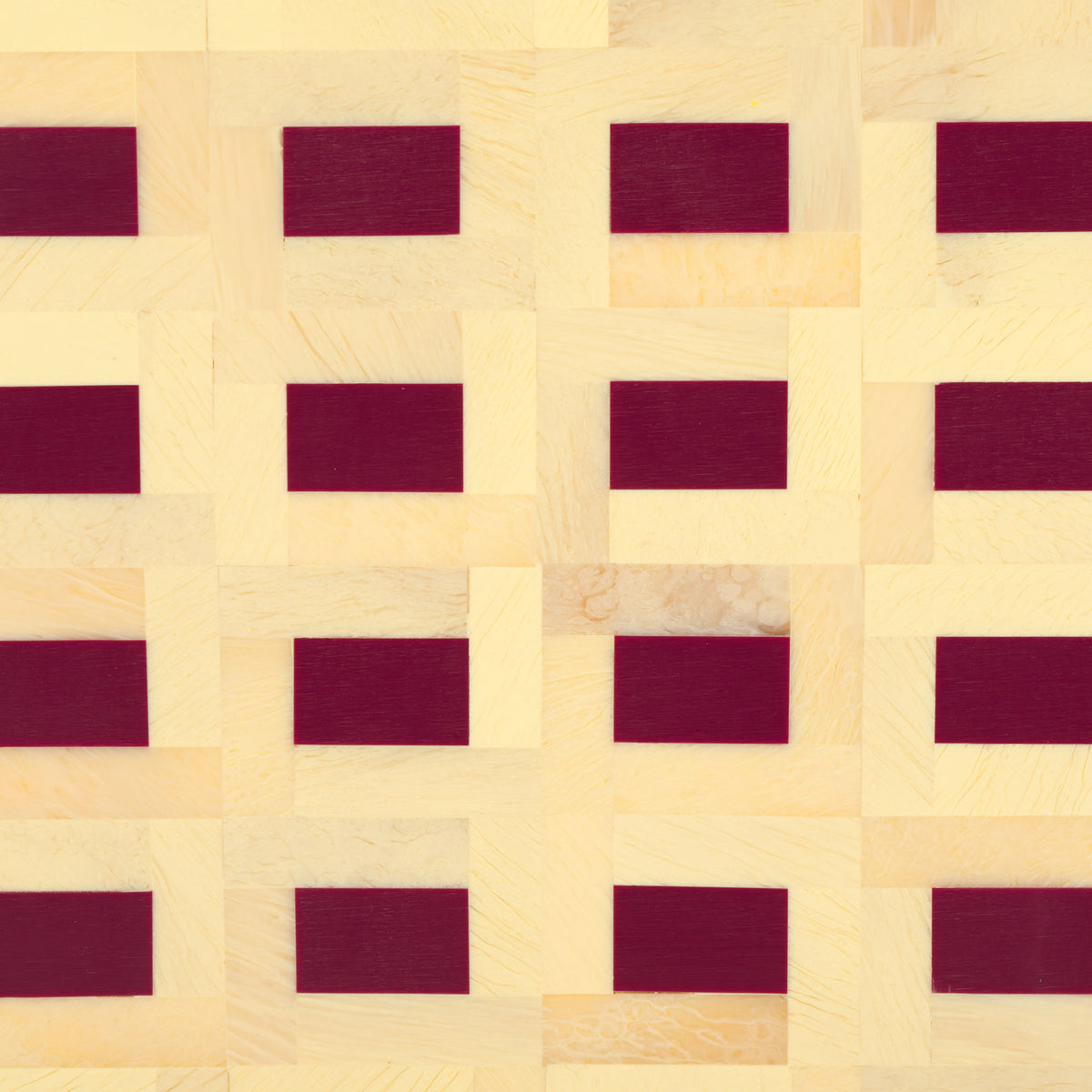 Warm ivory marbling creates an interlocking grid around the tray's burgundy squares || RDC5012A || swatch_studio