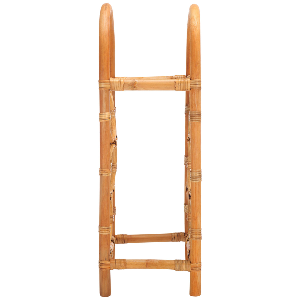 Slim rattan frame features sturdy crossbars, wrapped joints, and a curved top || STG1800A || side_studio