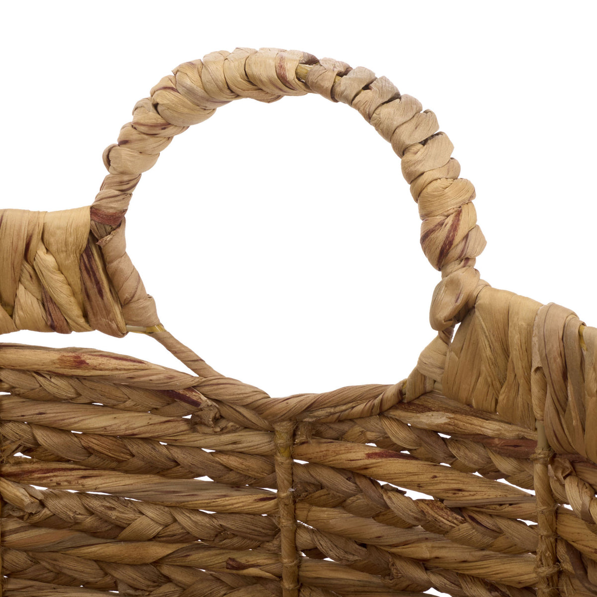 A wrapped loop handle complements the basket's natural woven texture. || STG1832A-SET2 || handle_studio