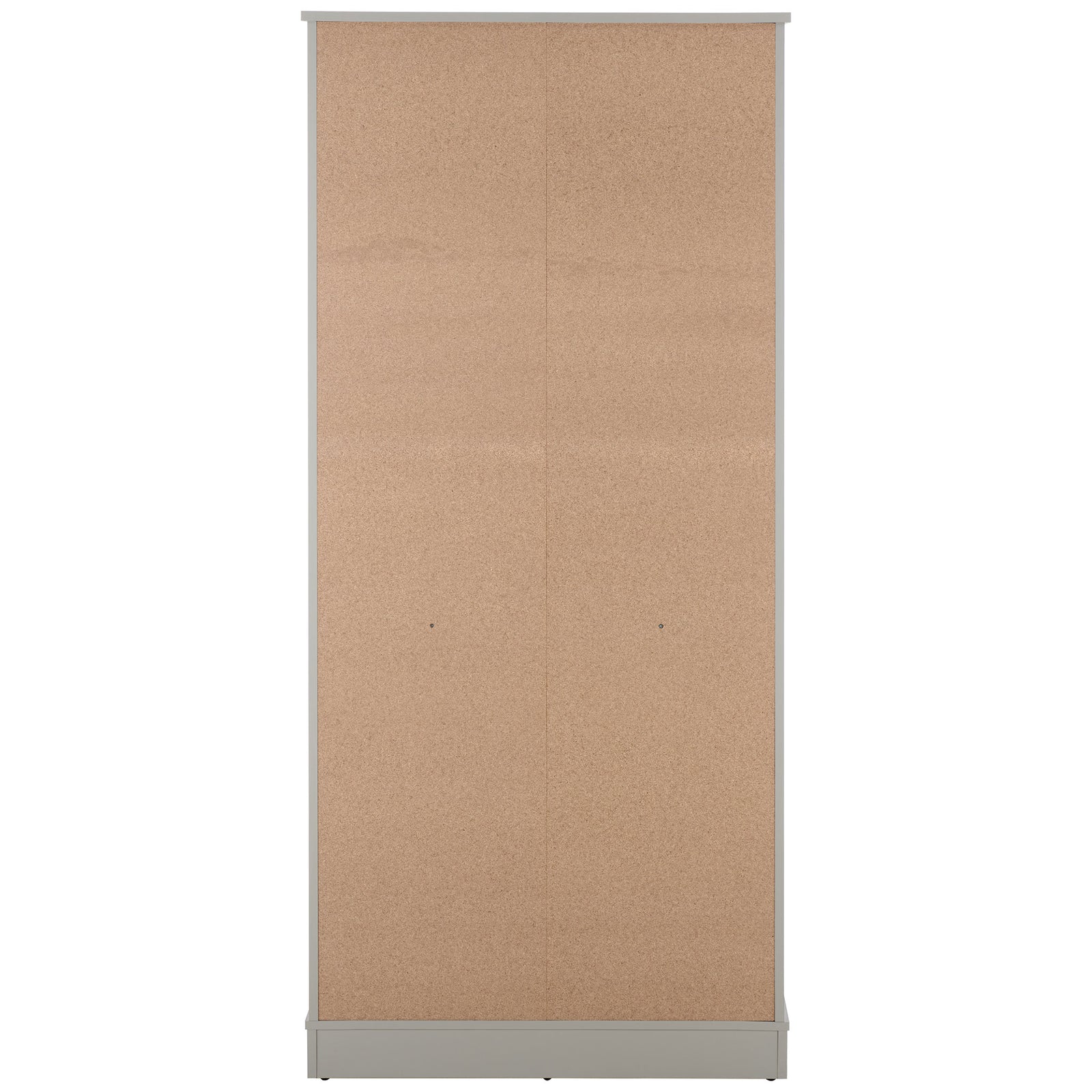 A natural-toned back panel contrasts with the light gray frame and broad plinth base. || STG3102A-2BX || back_studio