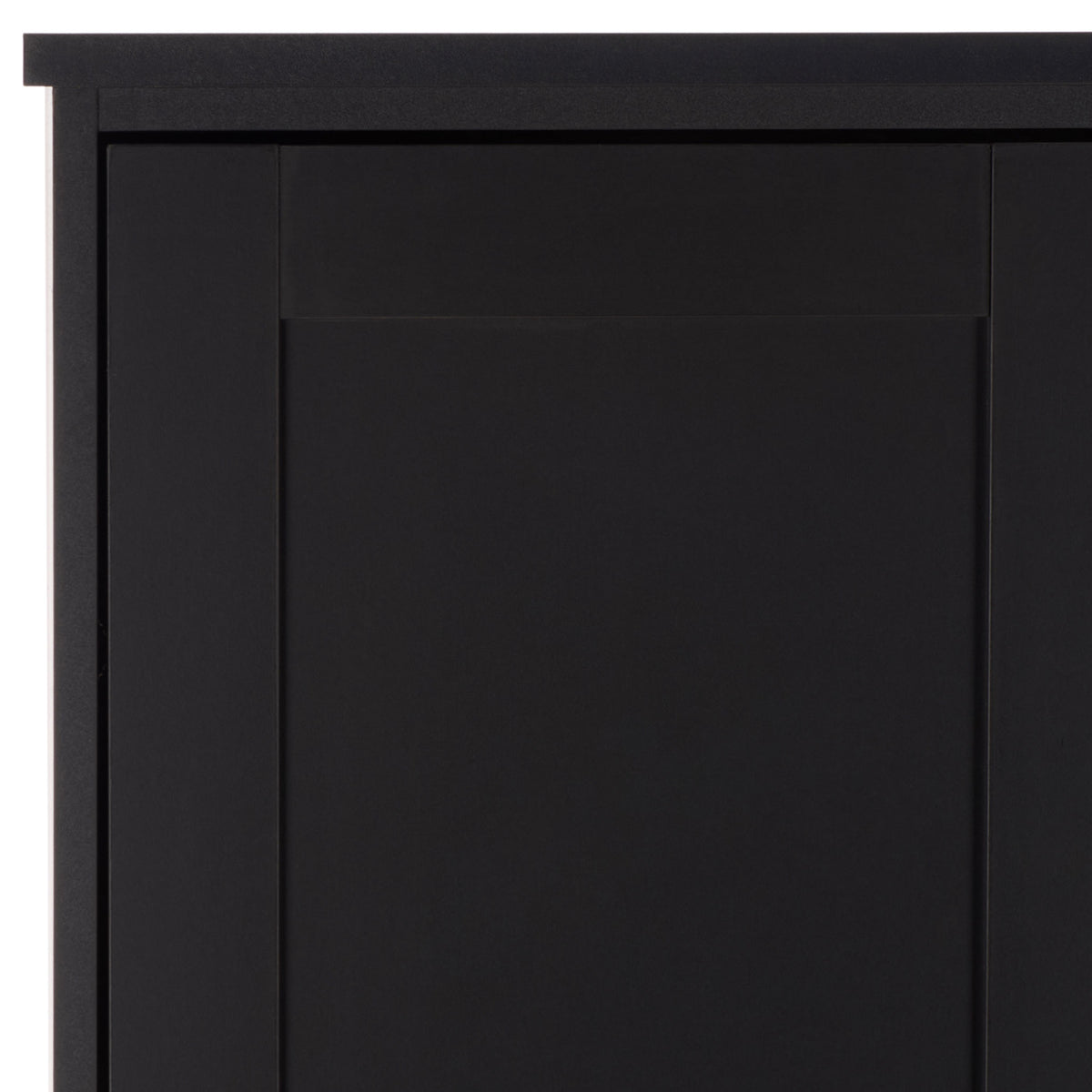 Clean black recessed panels sit beneath a slim overhanging top. || STG3102C-2BX || detail_studio