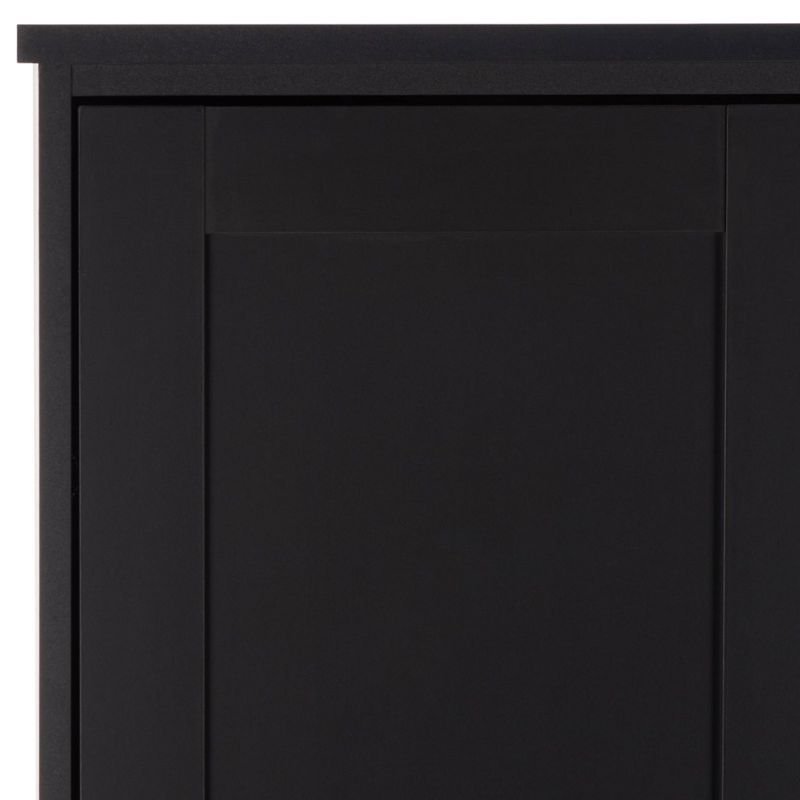 Clean black recessed panels sit beneath a slim overhanging top. || STG3102C-2BX || detail_studio
