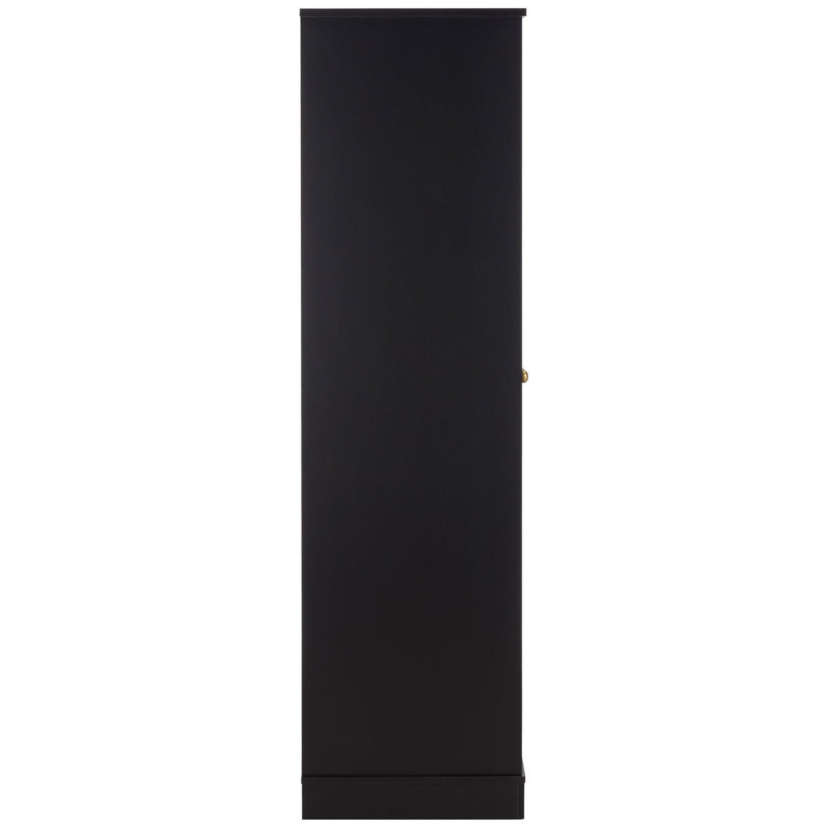 A broad black side panel rises from a sturdy plinth to a slim overhanging top. || STG3103C-3BX || side_studio
