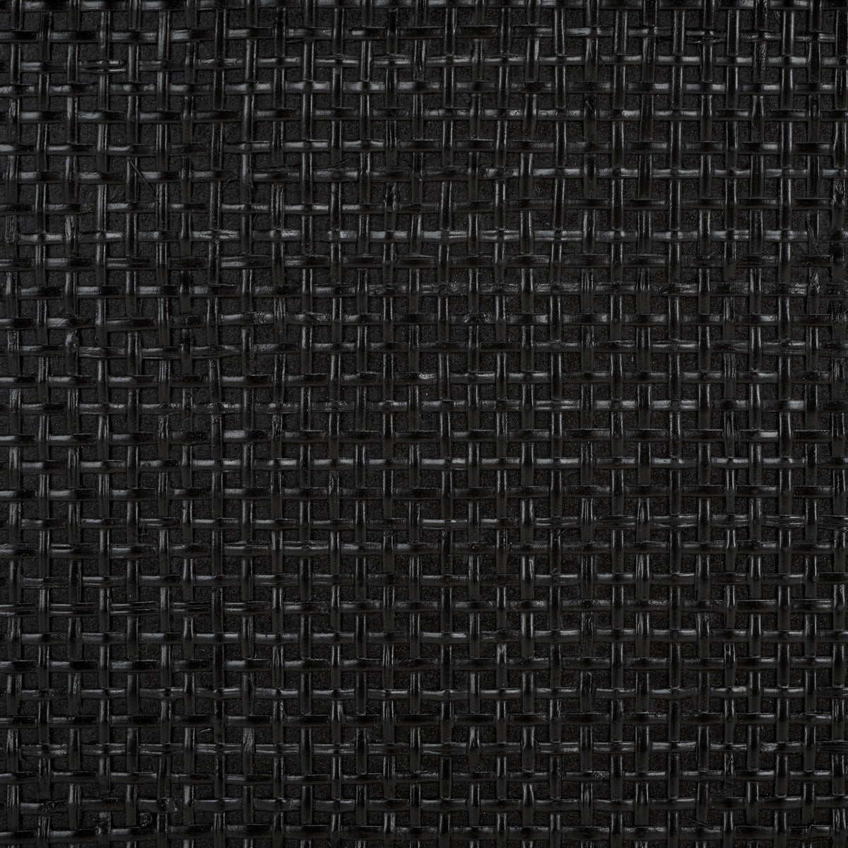 A dense black rattan weave brings rich texture to the console's shelf surfaces || STG6509B || swatch_studio