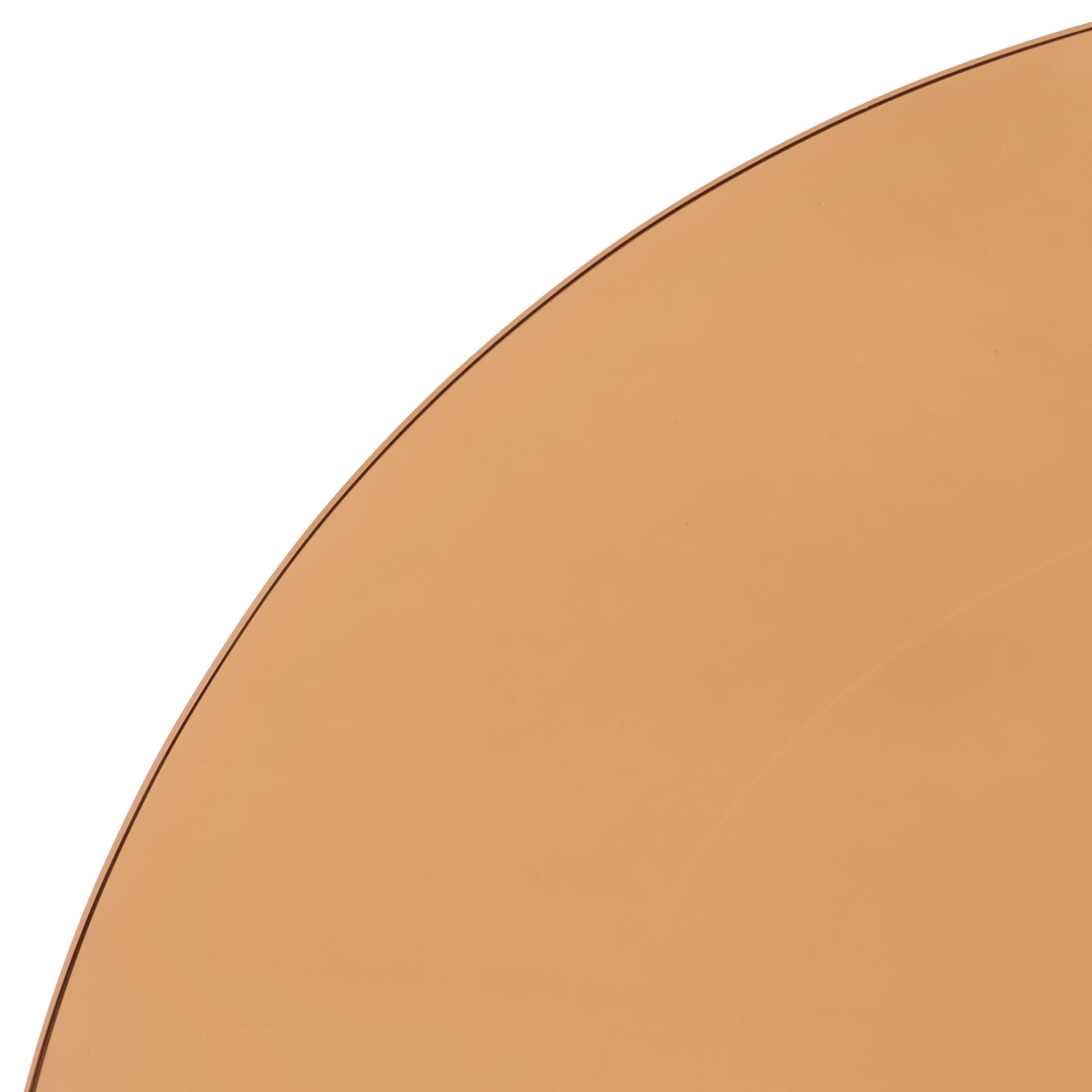 The smoothly rounded amber glass edge adds warmth to the minimalist design || STG7301A || detail_studio