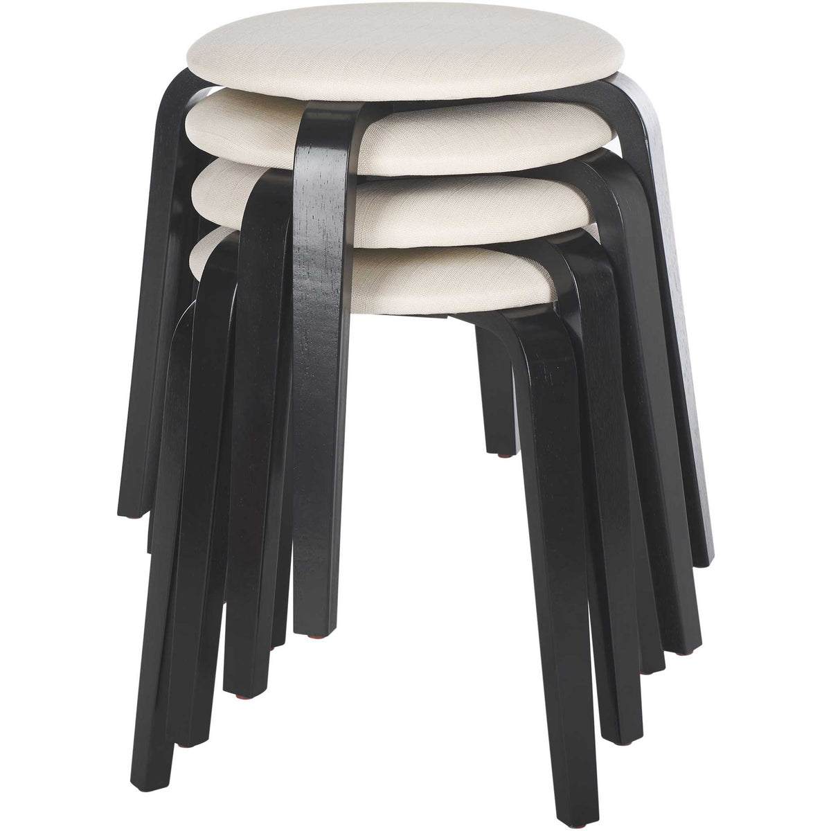 Space-saving design stacks neatly to store multiple stools with ease || STL1001A || front_angle_studio