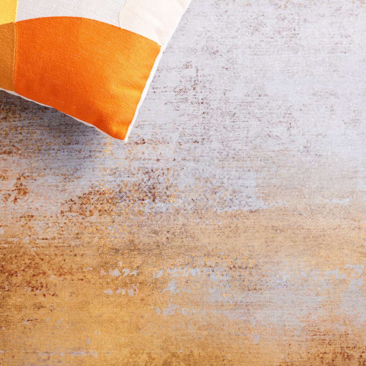 Rich abstract gray and rust pattern with a warm, sunlit glow || TAC813F-5 || detail_room