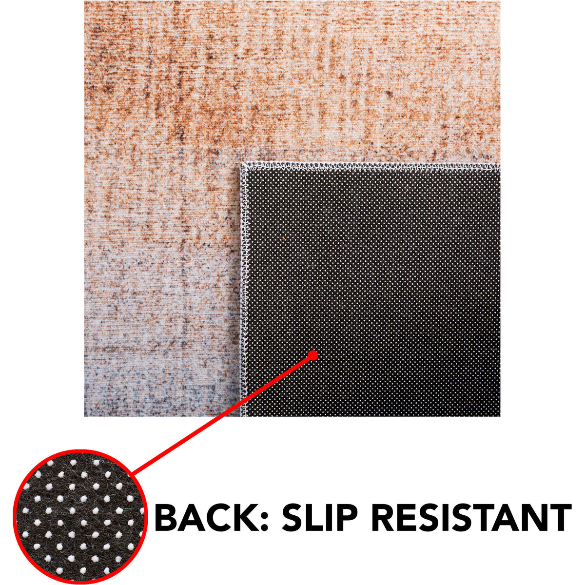 Slip-resistant dotted backing stands out for easy stability || TAC816F-5 || callout_studio