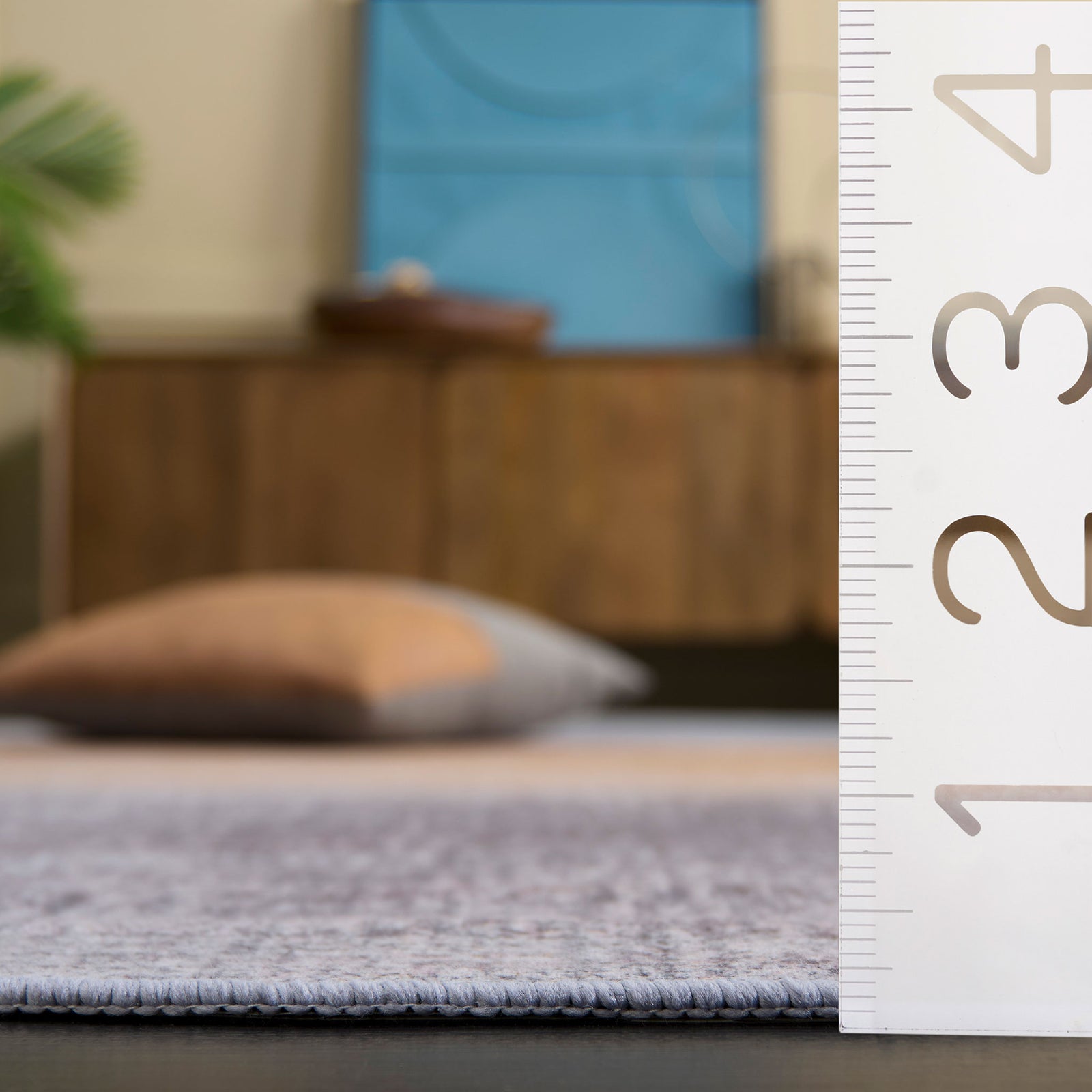 Low-profile pile height works under doors and in busy spaces. || TAC816F-5OV || dimension_room