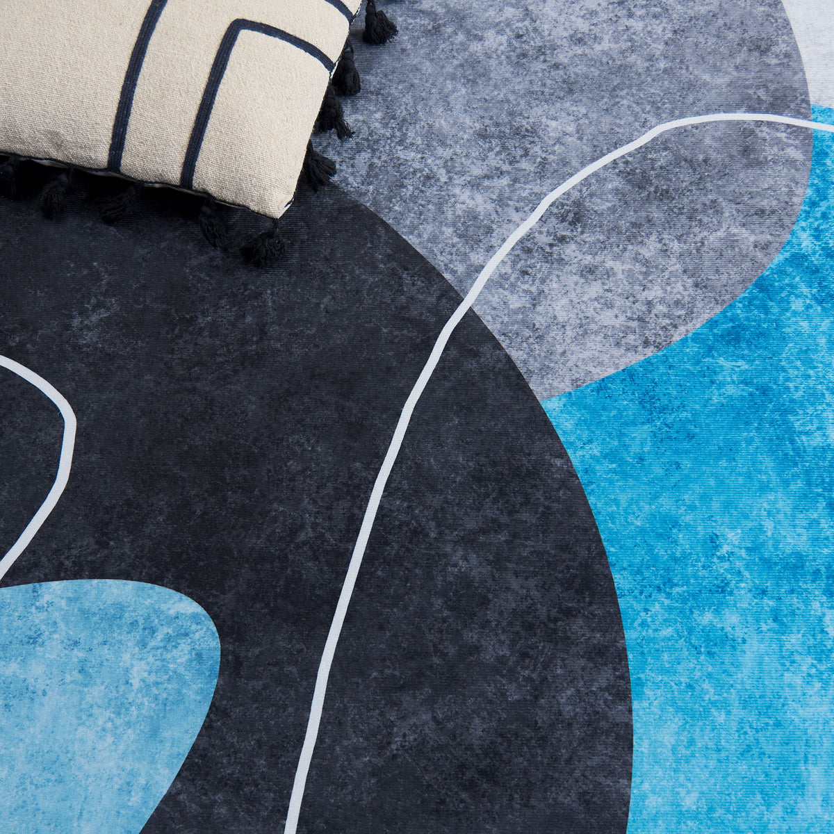 Textured surface and crisp white linework add depth and contrast. || TAC837G-5OV || detail_room