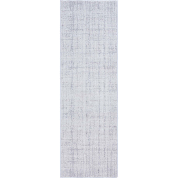 Light gray runner rug with a subtle tonal pattern and neatly finished low-profile edges. || TAC857F-28 || top_studio