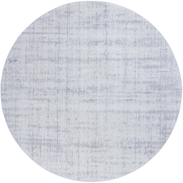Light gray round rug with a subtle abstract pattern and low profile for a clean, modern look || TAC857F-6R || top_studio