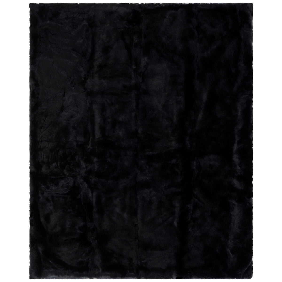 Rich black faux fur gives the throw an even, plush surface. || THR701A-5060 || top_studio