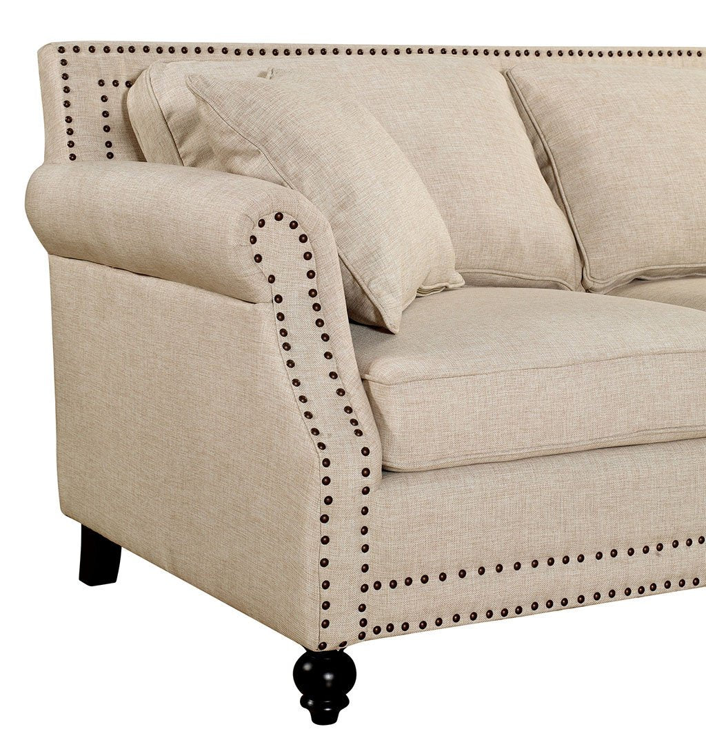 Canton Linen Loveseat Beige