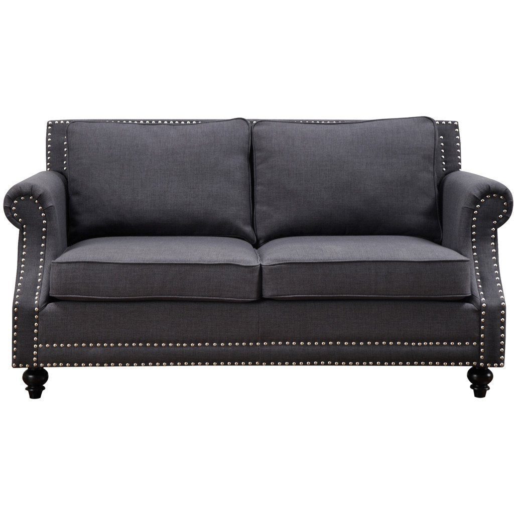 Canton Linen Loveseat Gray