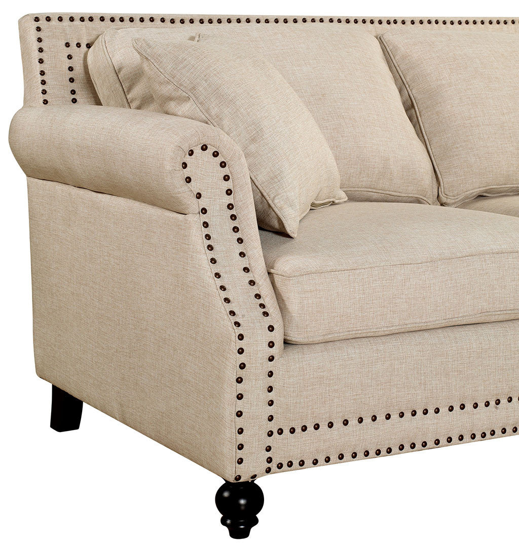 Canton Linen Sofa Beige