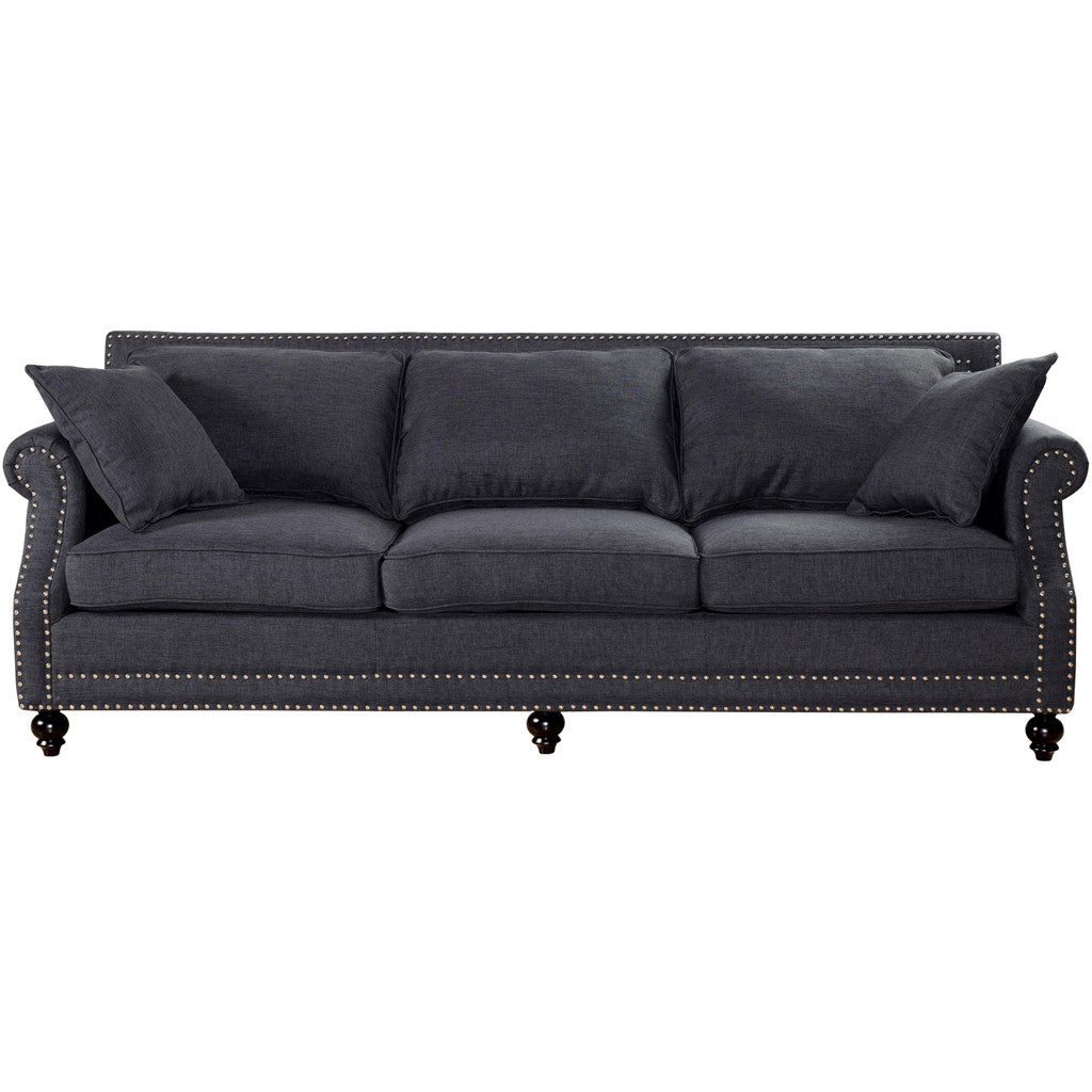 Canton Linen Sofa Gray