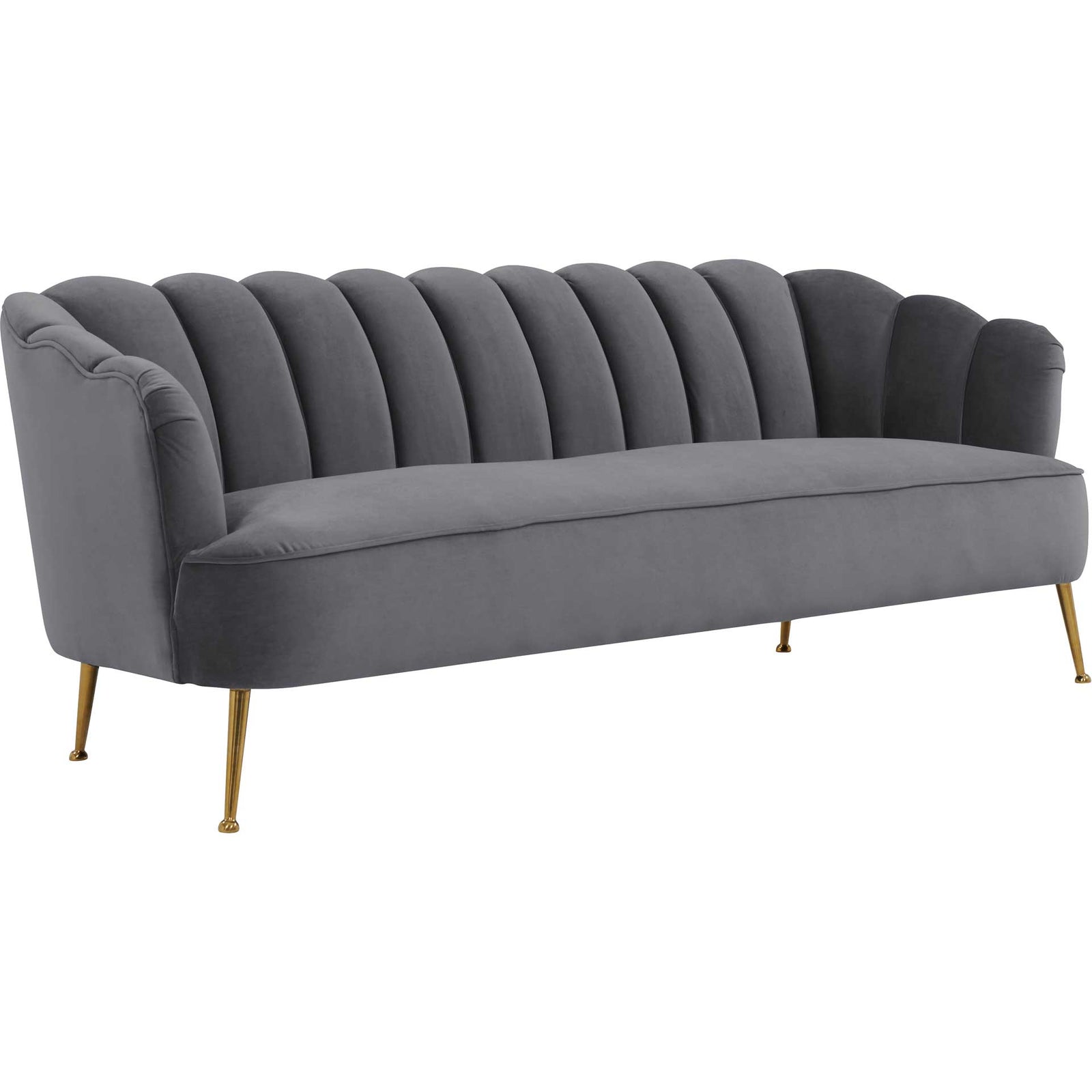 Dalton Velvet Sofa Gray