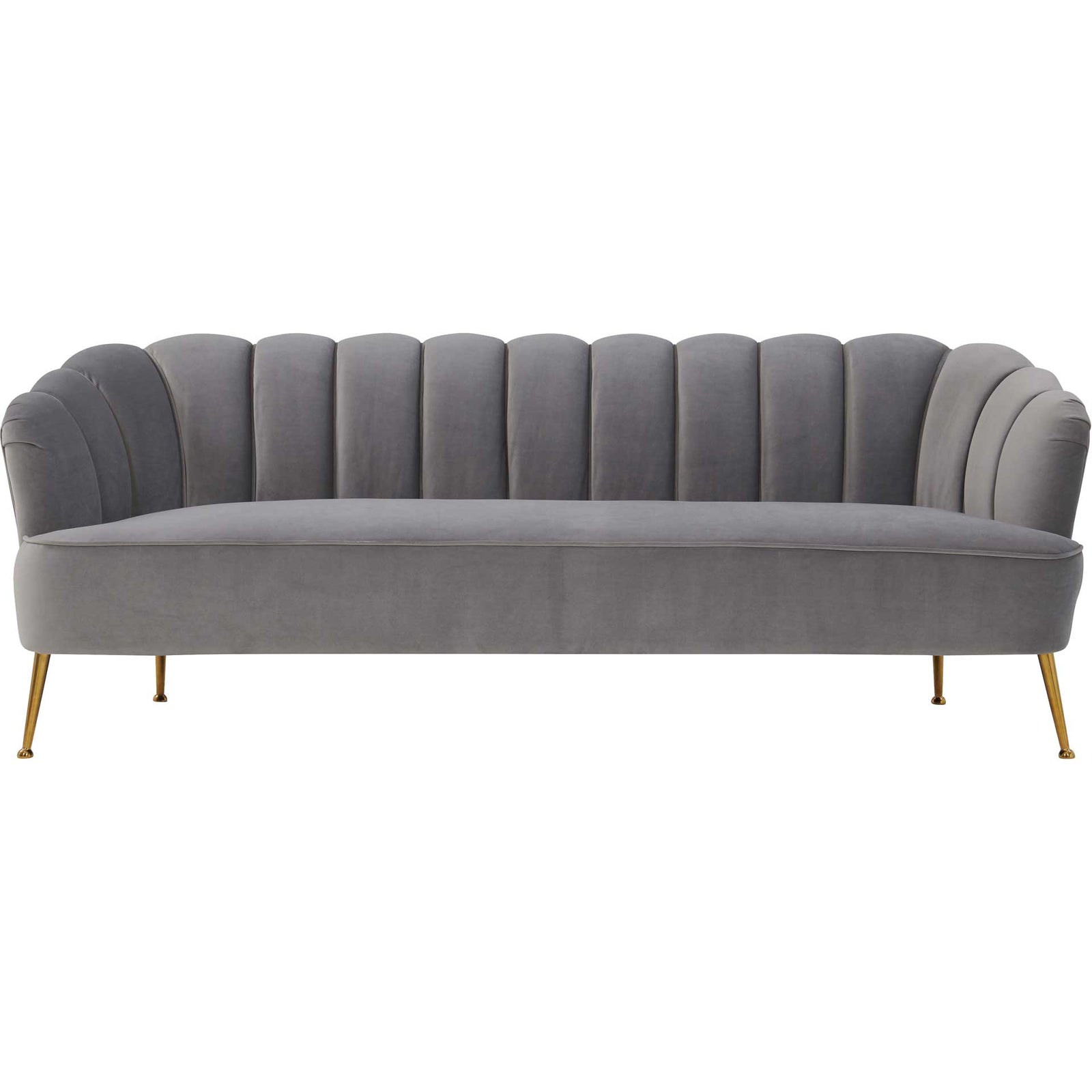 Dalton Velvet Sofa Gray