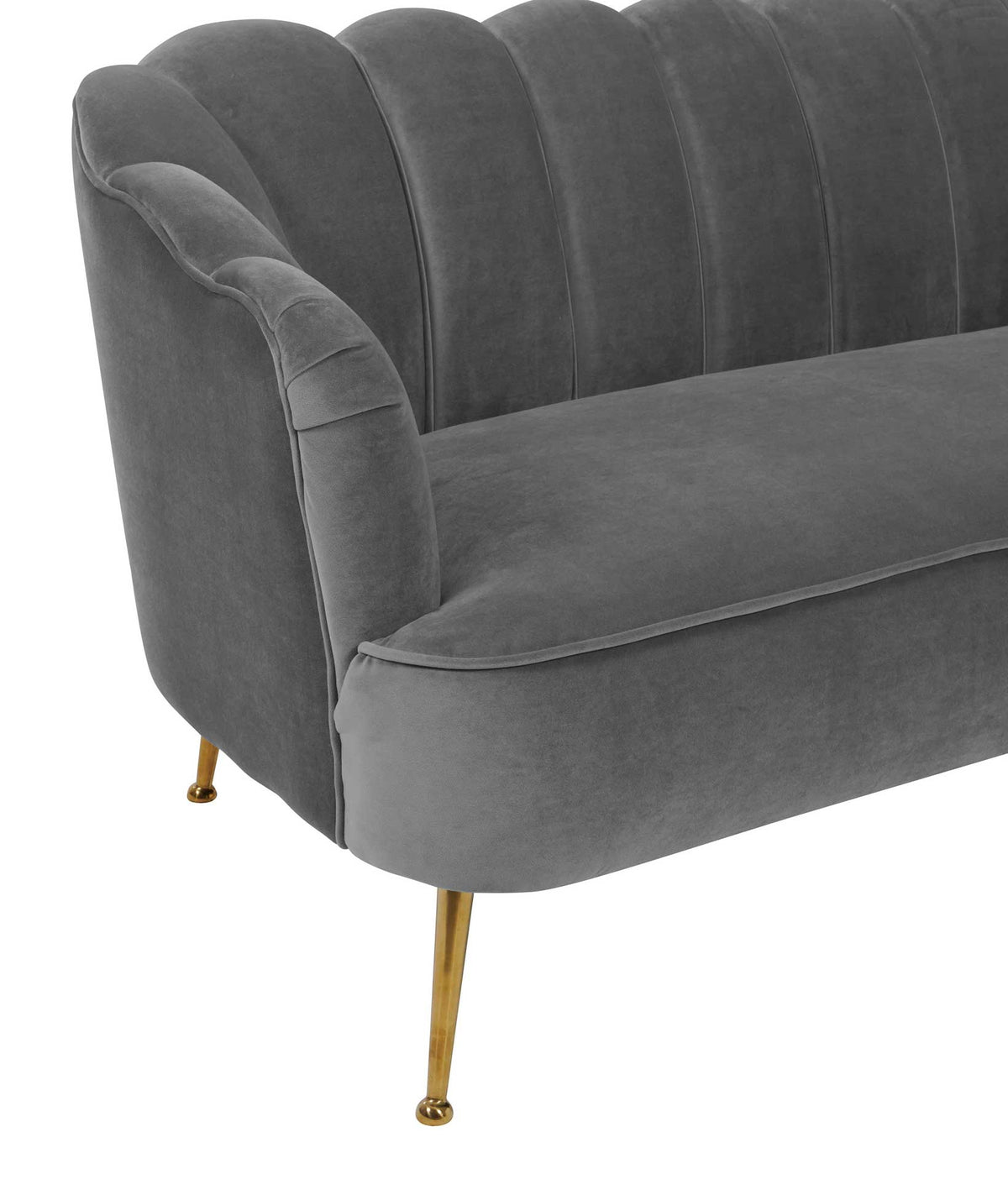 Dalton Velvet Sofa Gray