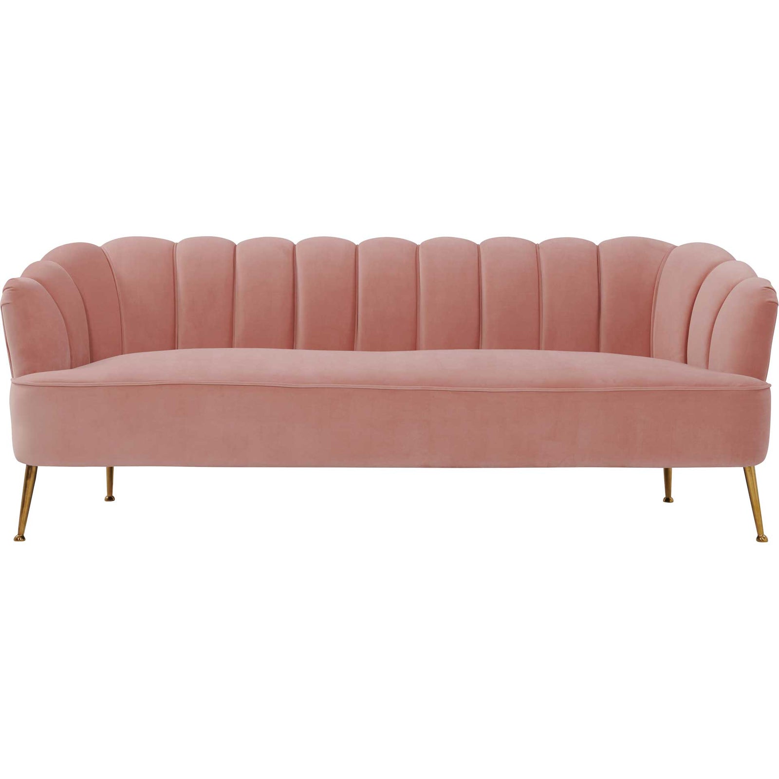 Dalton Velvet Sofa Blush
