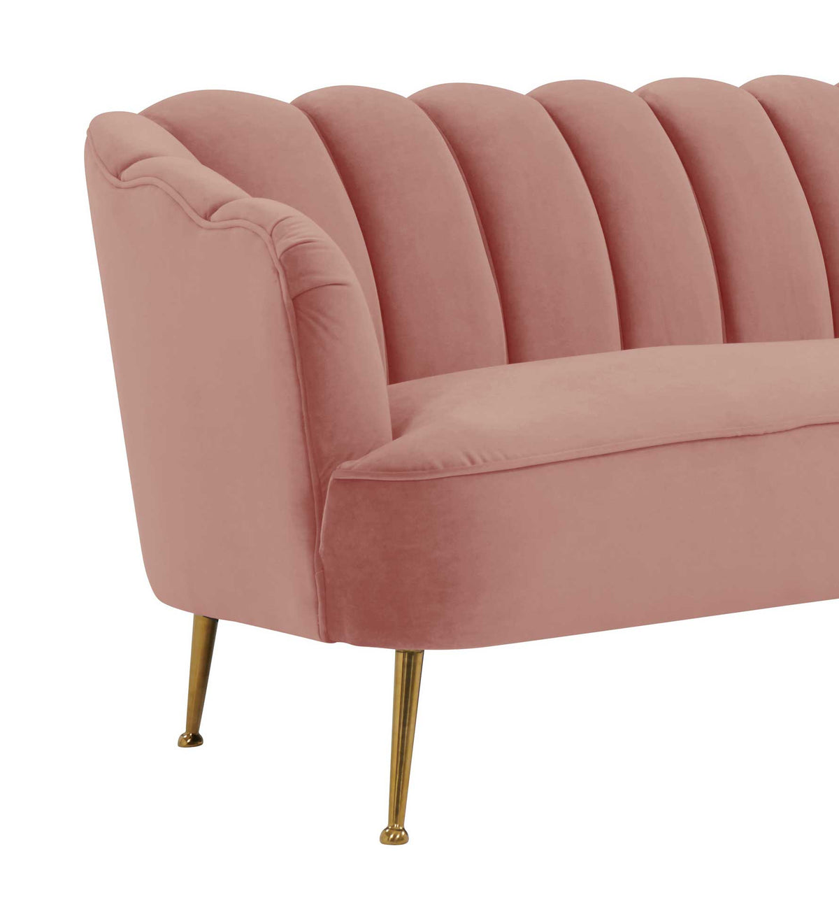 Dalton Velvet Sofa Blush