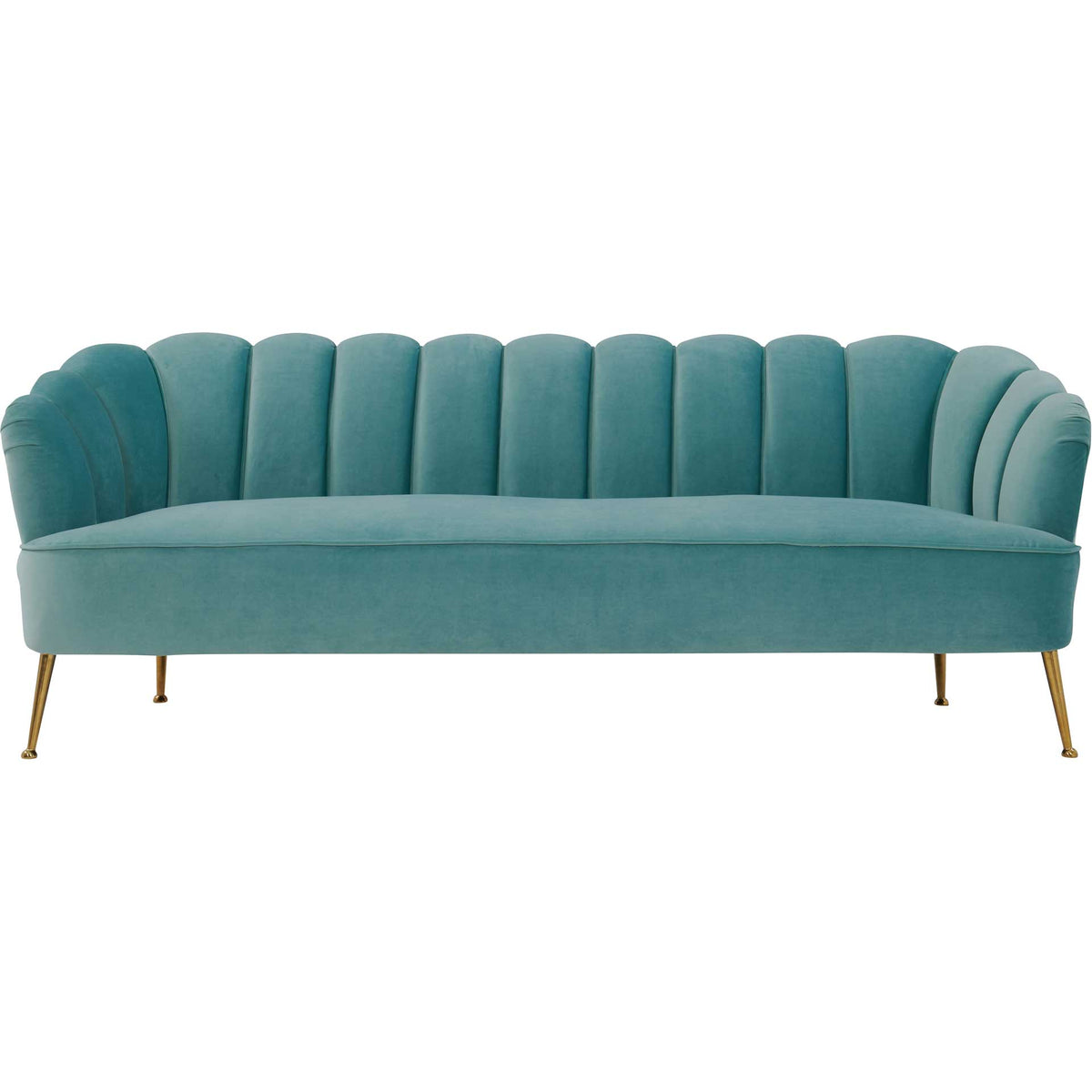 Dalton Velvet Sofa Sea Blue