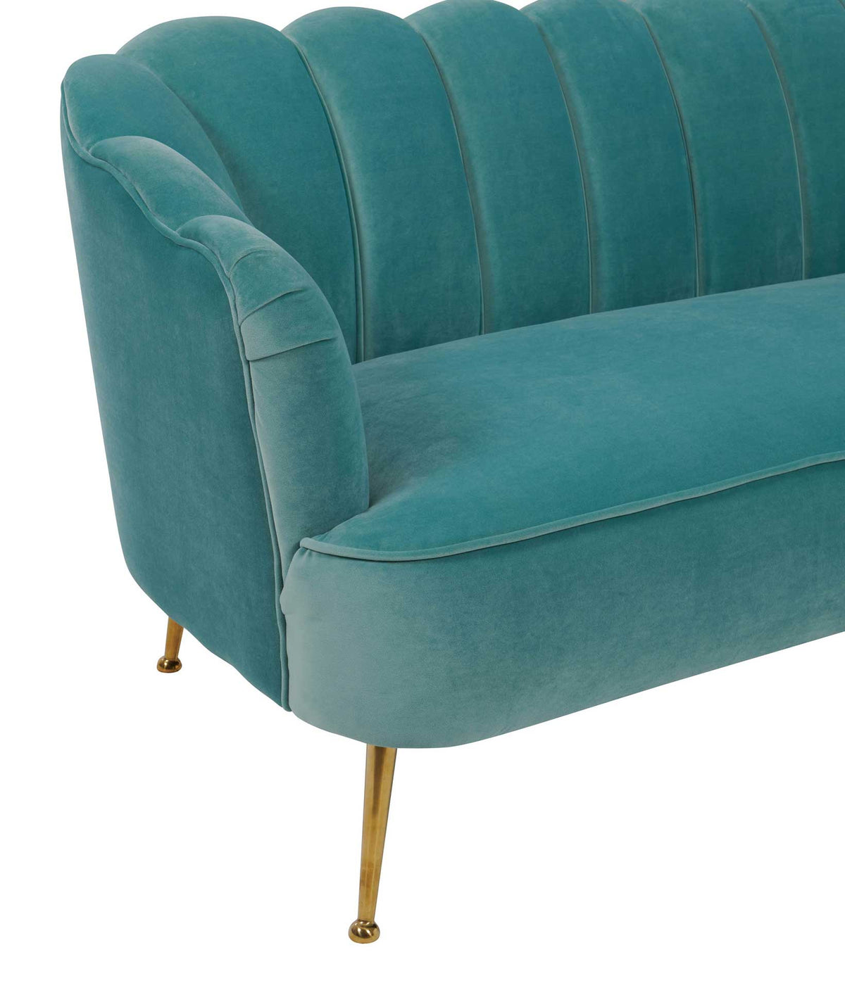 Dalton Velvet Sofa Sea Blue