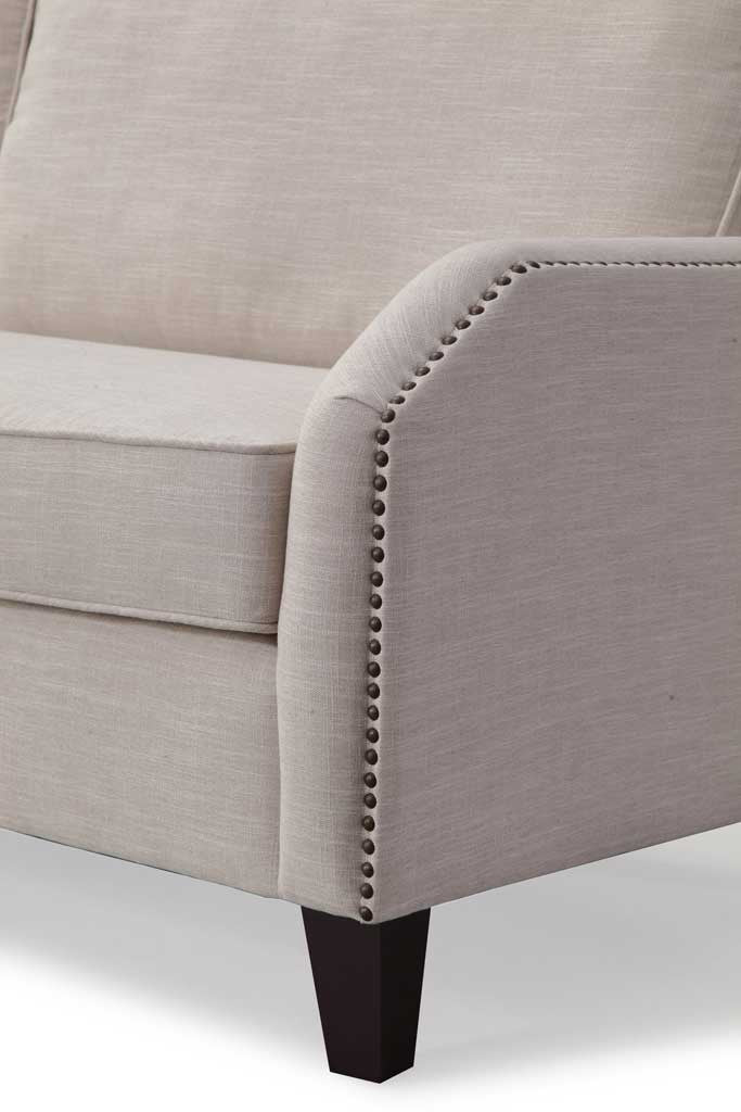 Halluin Beige Linen Sofa