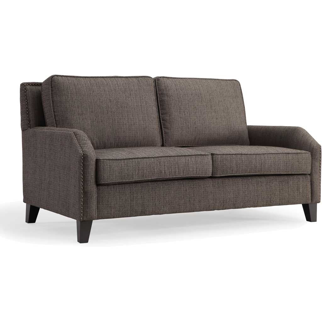 Halluin Gray Linen Loveseat