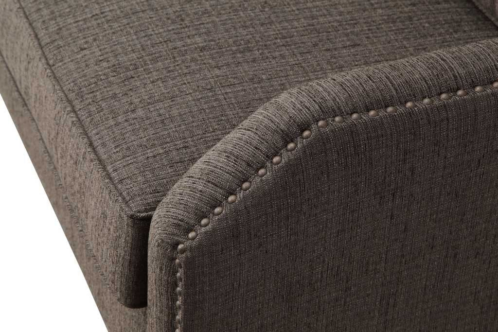Halluin Gray Linen Loveseat