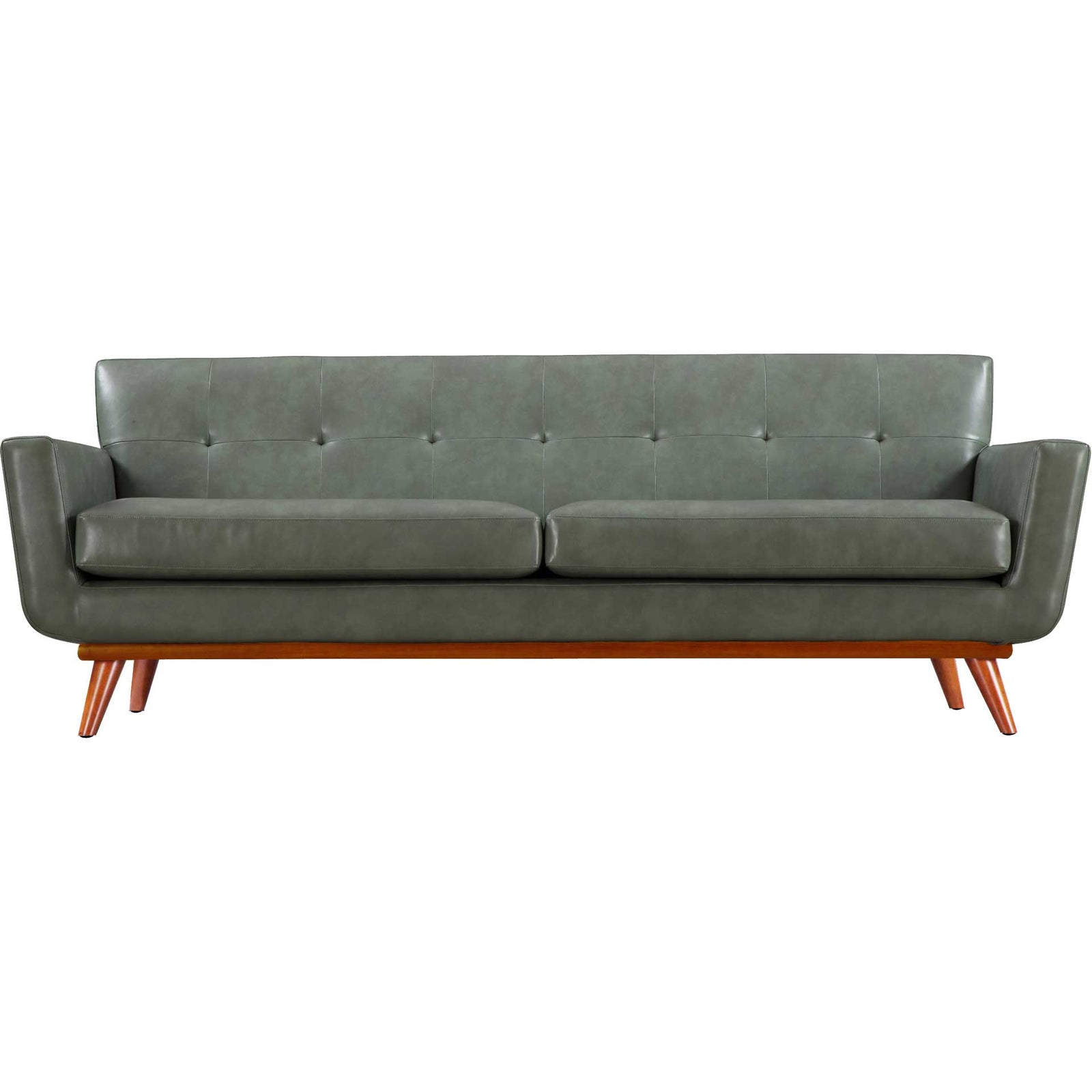 Lynette Leather Sofa Smoke Gray