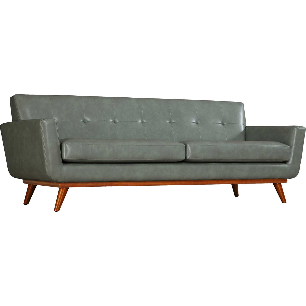 Lynette Leather Sofa Smoke Gray