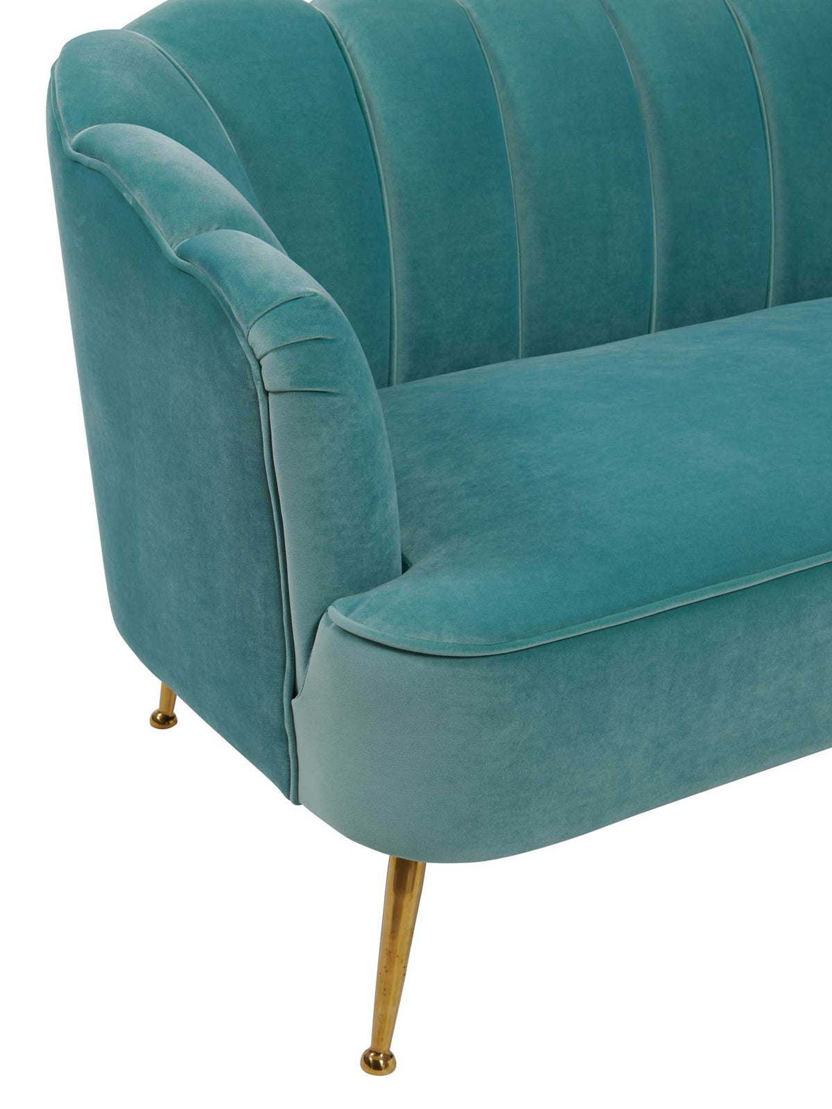 Dalton Velvet Loveseat Sea Blue