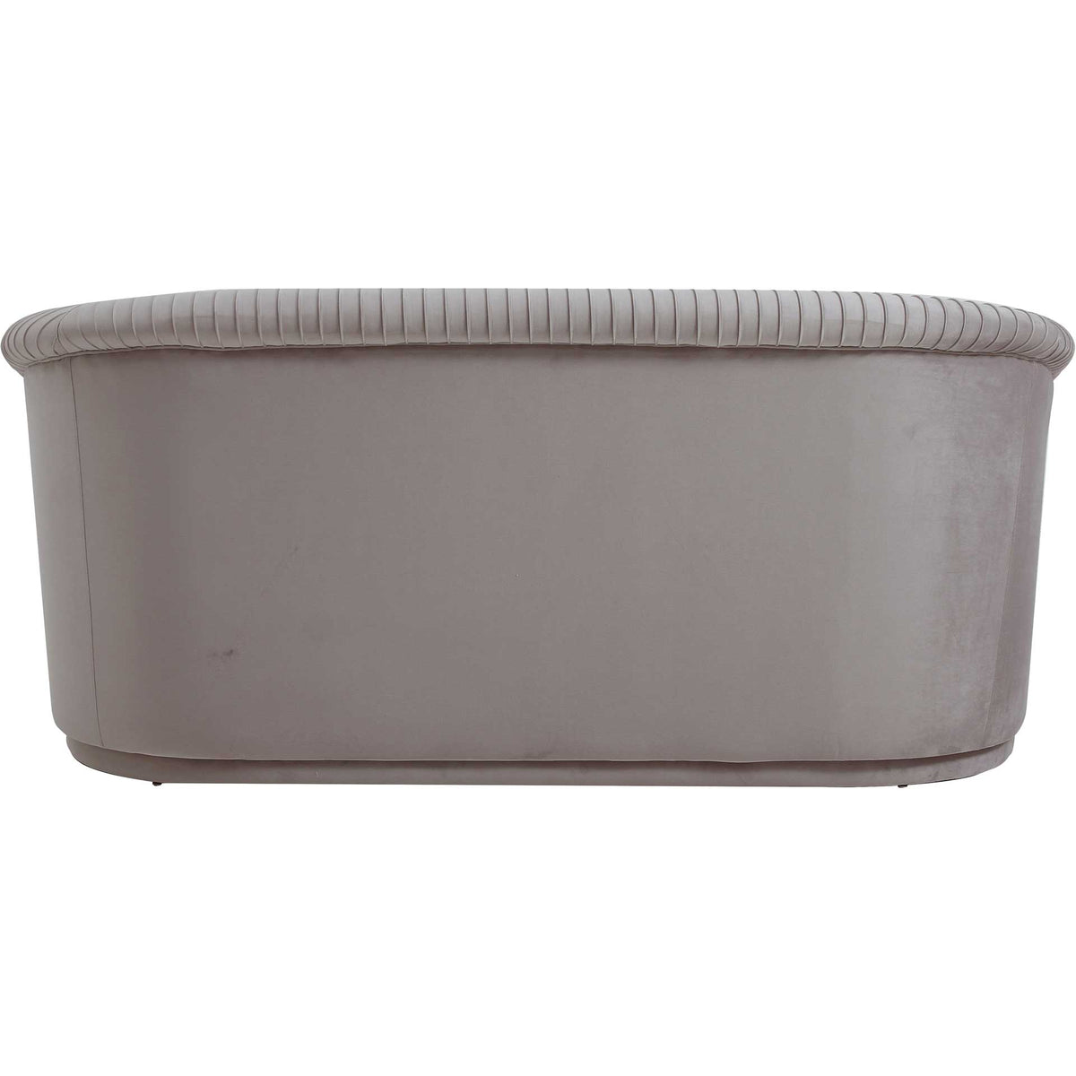 Yandel Pleated Velvet Loveseat Gray