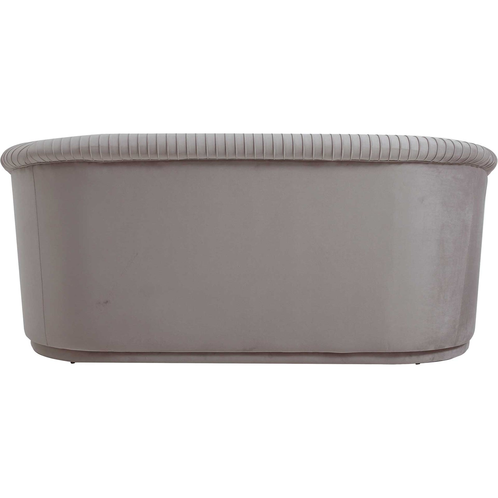 Yandel Pleated Velvet Loveseat Gray