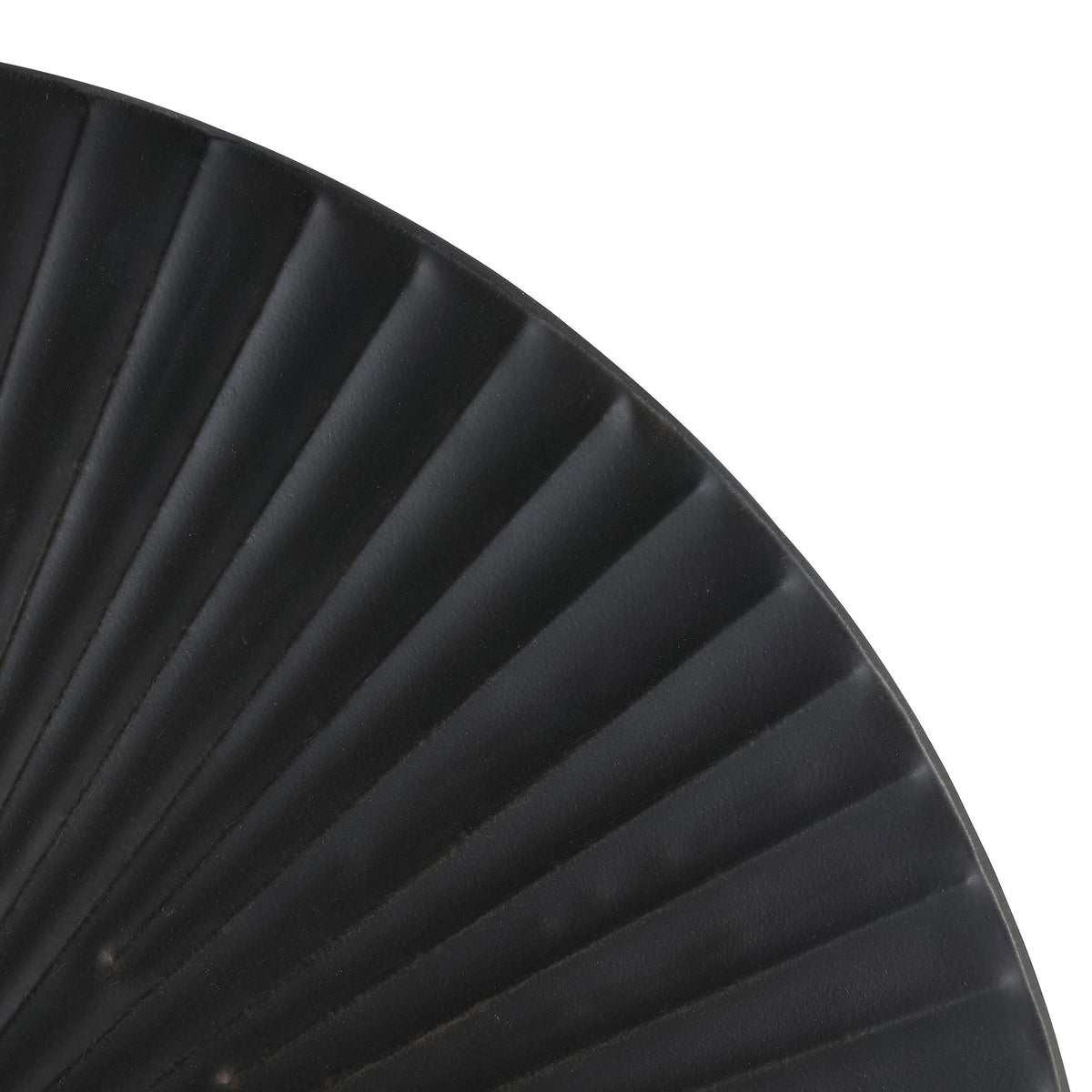 Closely spaced ridges ripple across black metal for striking depth and texture. || WDC5012A || detail_studio