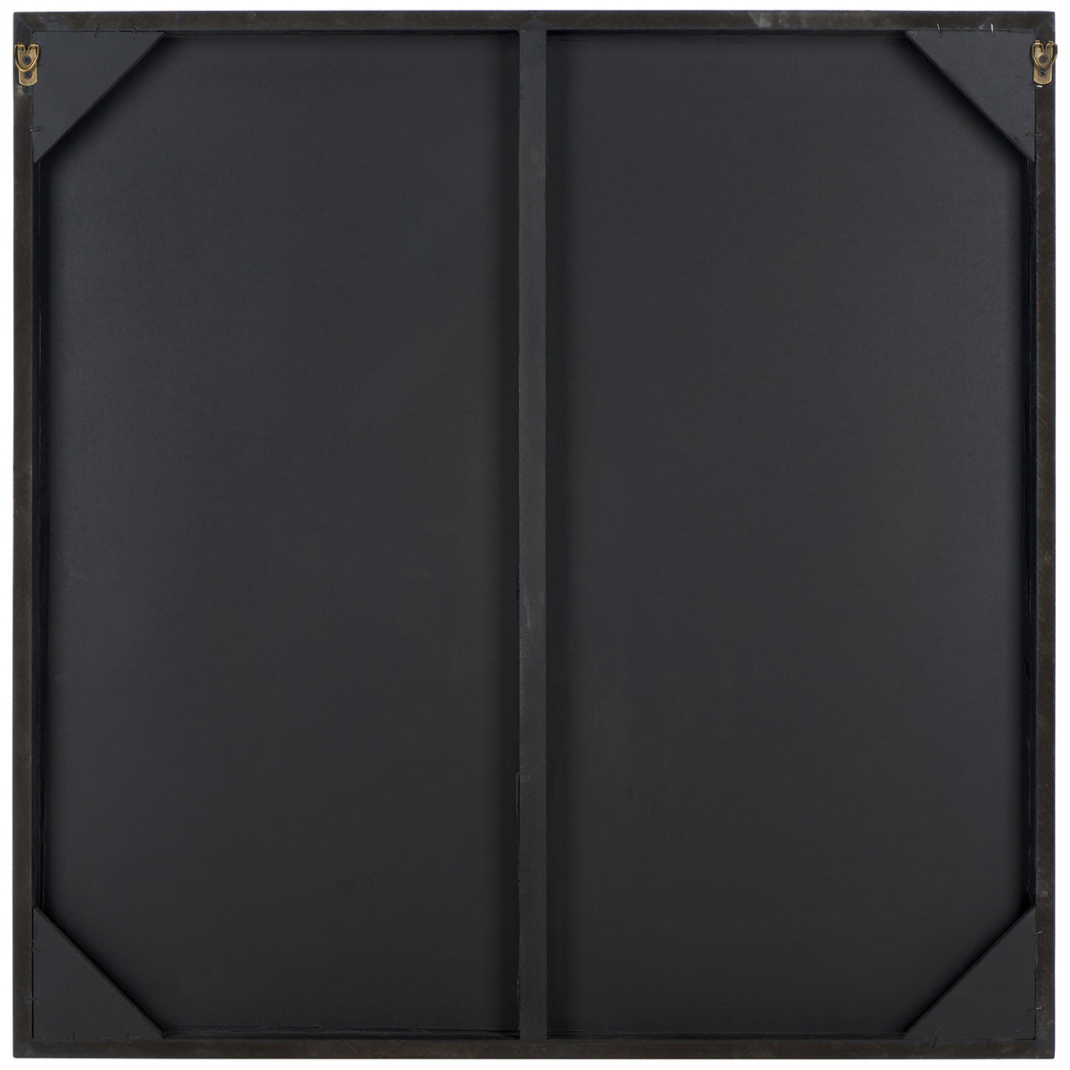 A sturdy black backing with two hanging hooks makes this sculptural wall art easy to display. || WDC5023A || back_studio