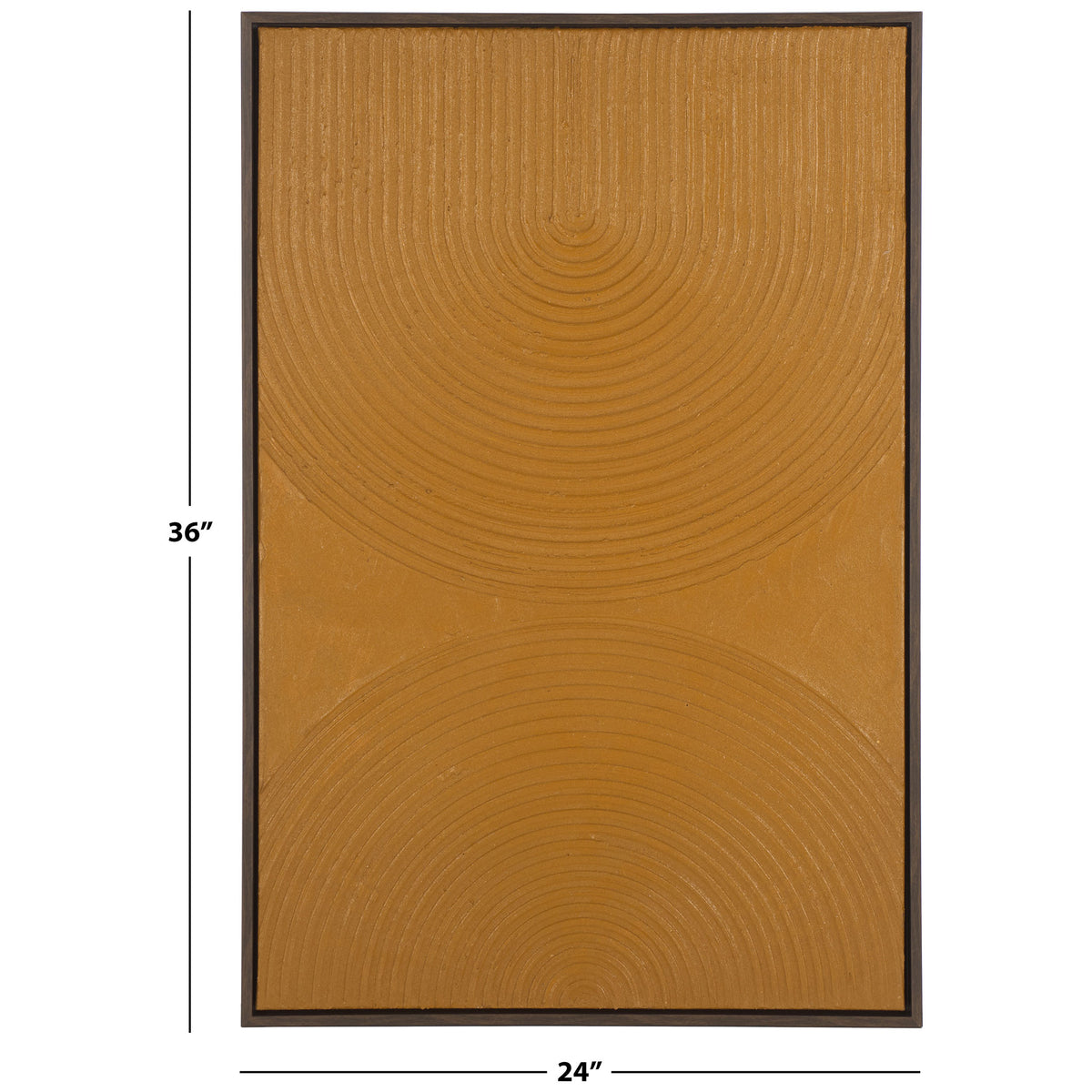 Copper-toned wall art measures 24 inches wide by 36 inches high. || WLA3029A || dimension_studio