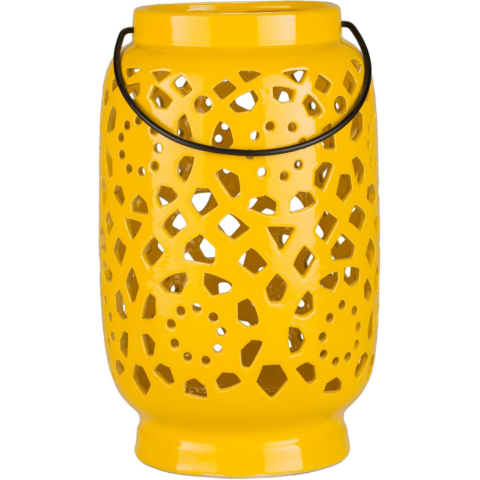 Avery Ceramic Lantern Mustard