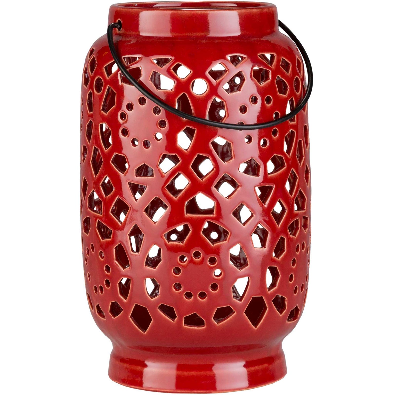 Avery Ceramic Lantern Terracotta