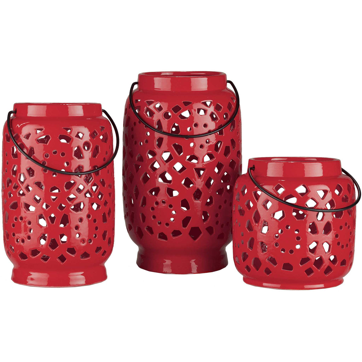 Avery Ceramic Lantern Terracotta