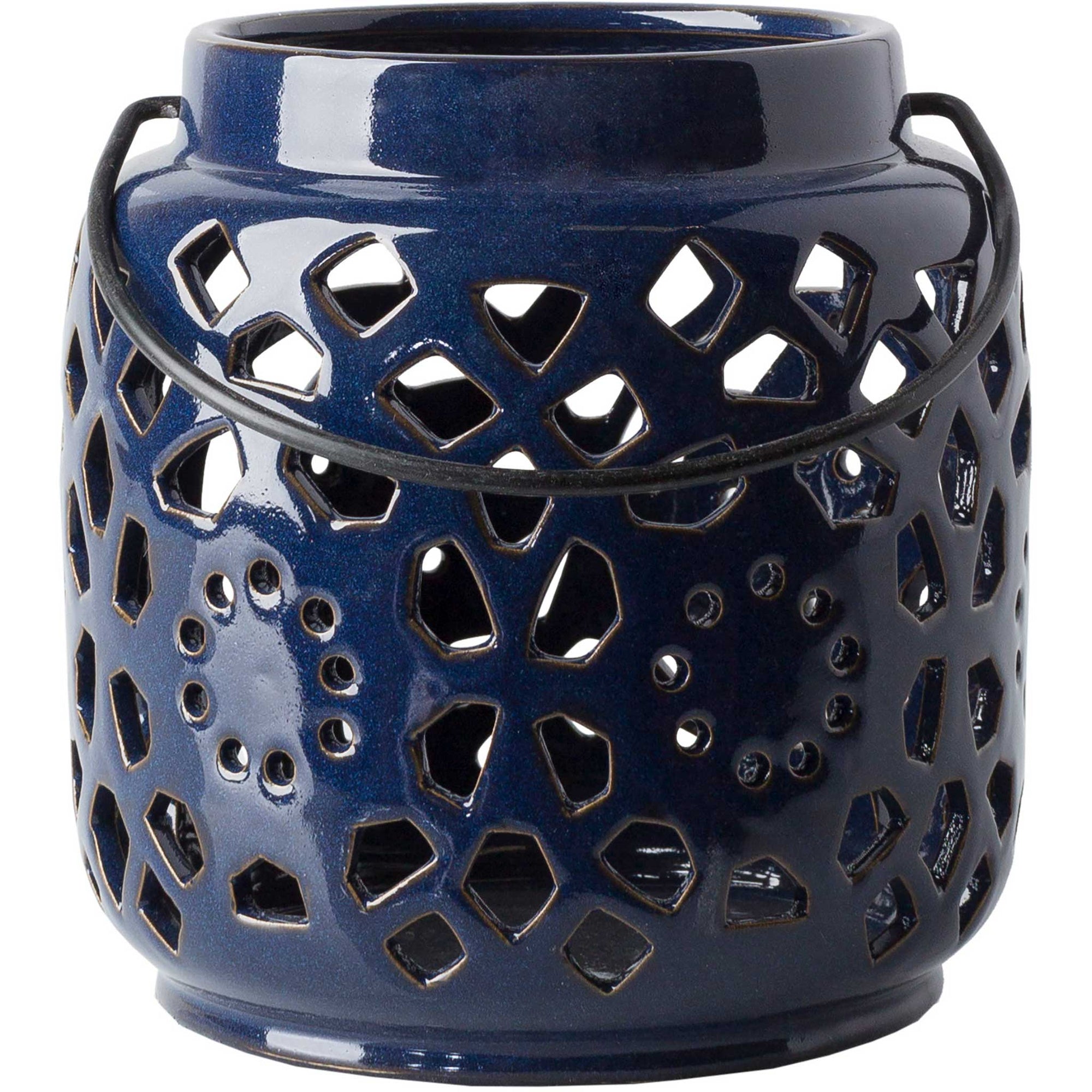 Avery Ceramic Lantern Navy