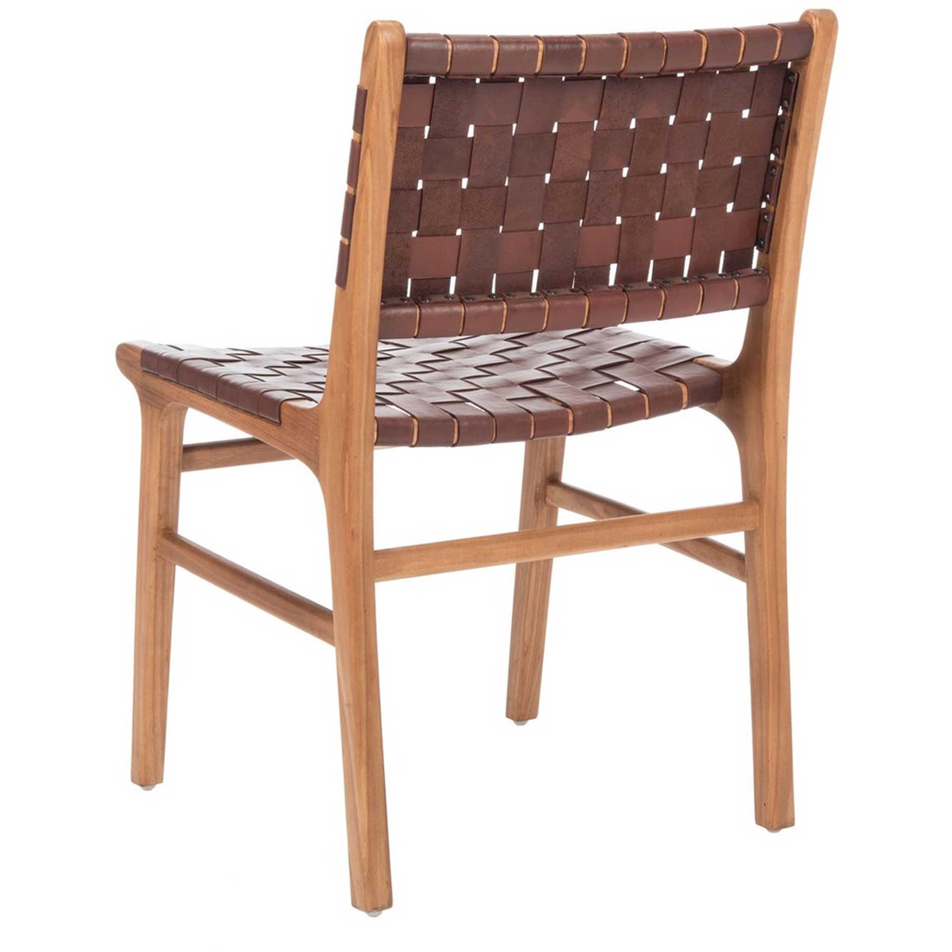 Tara Woven Leather Dining Chair (Set of 2)