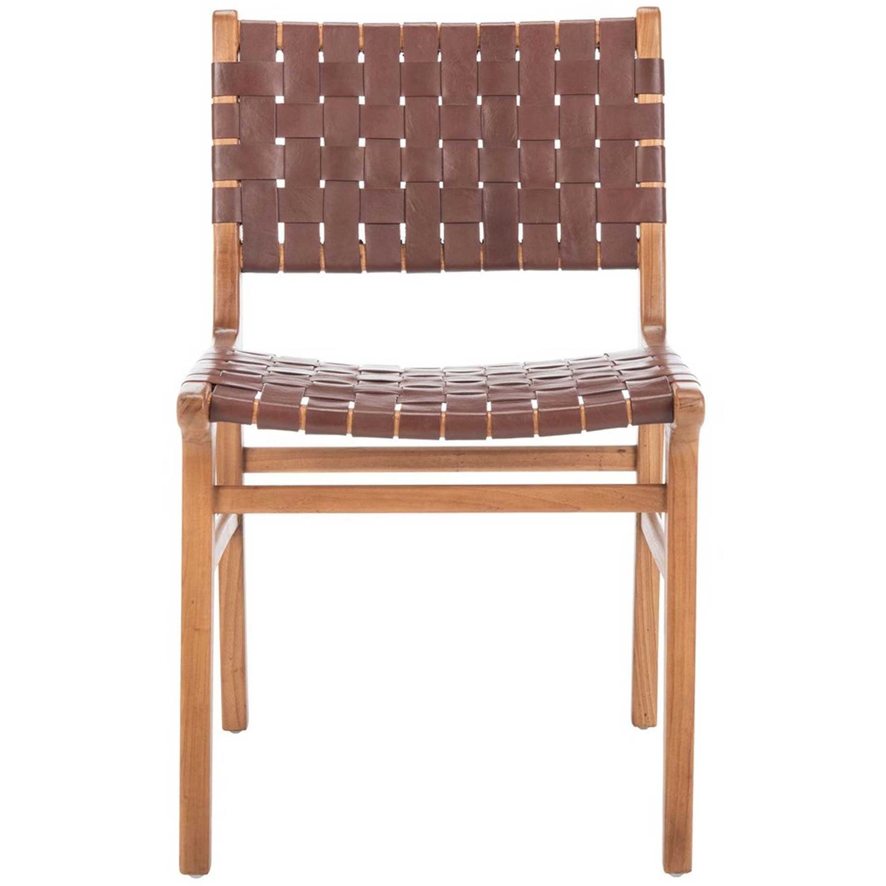 Tara Woven Leather Dining Chair (Set of 2) - Froy.com